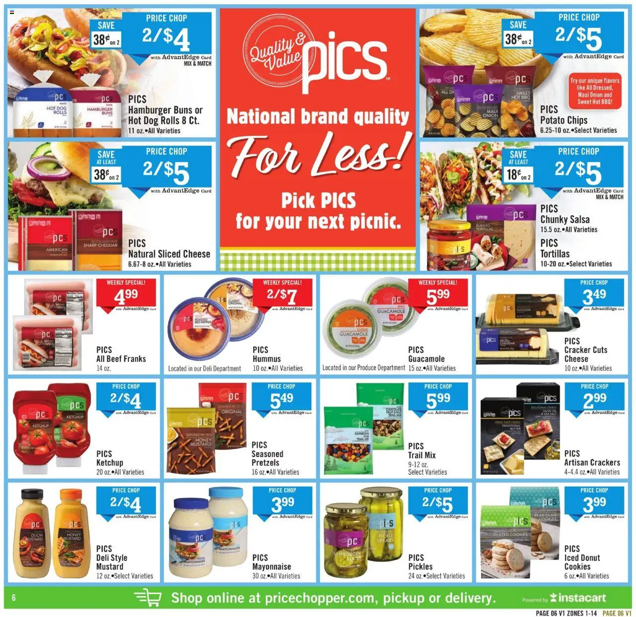 Price Chopper Weekly Ad - valid from 17.08.2025 | Page: 6 | Products: Cheese, Ketchup, Mayonnaise, Onion