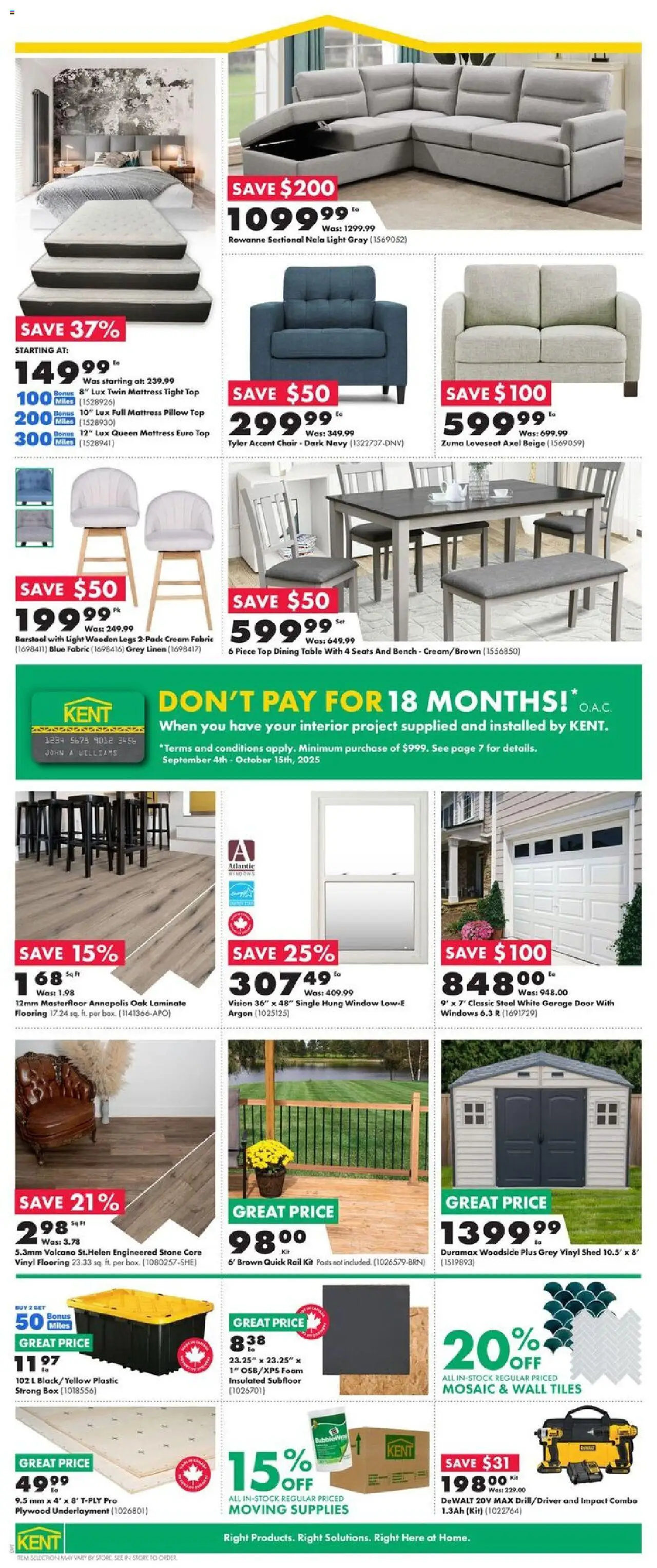 Kent flyer valid from 04.09.2025 | Page: 4 | Products: Cream, Pillow, Table, Box