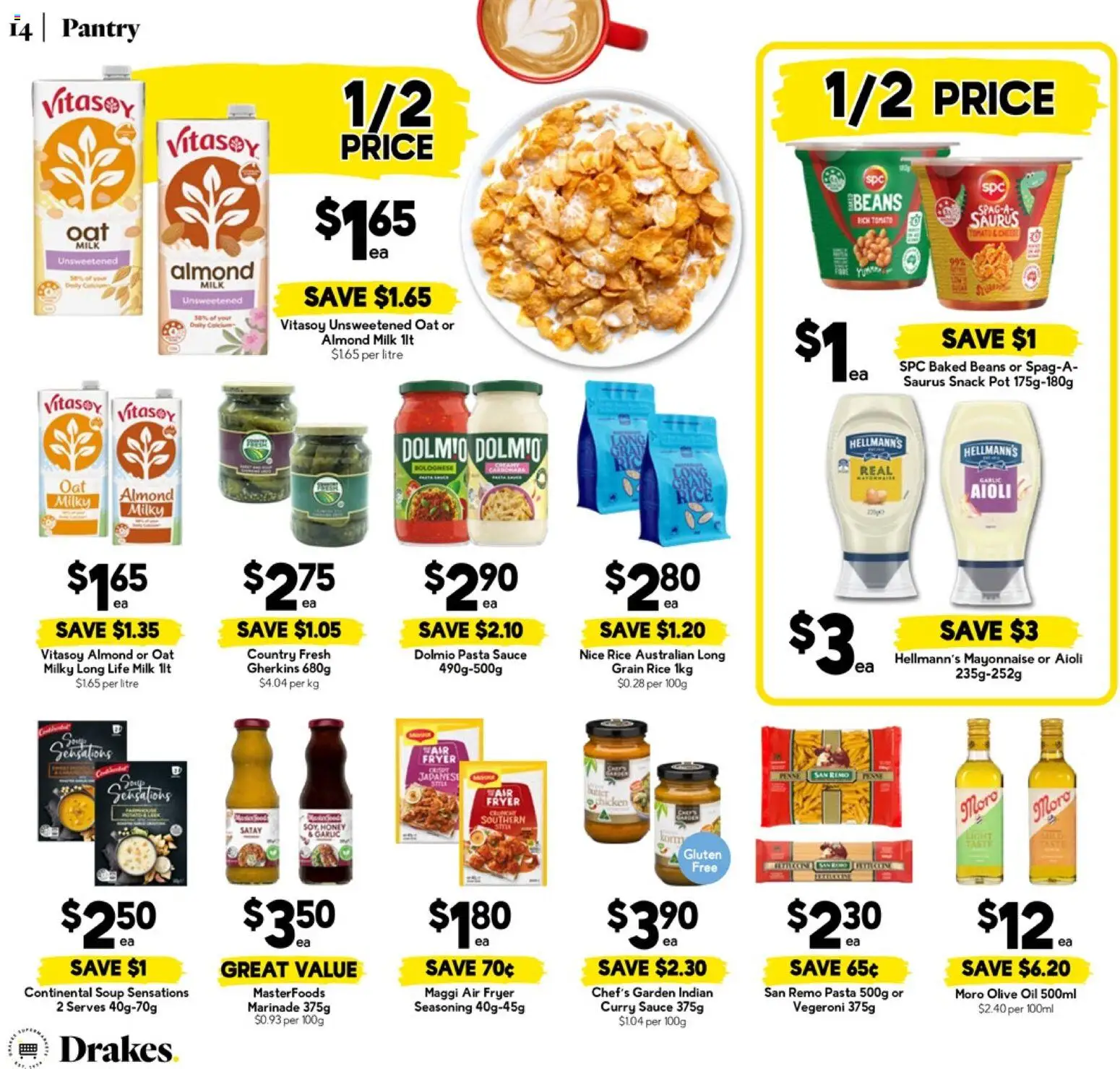 Drakes catalogue - valid from 18.03.2026 | Page: 14 | Products: Cheese, Honey, Olive oil, Sauce