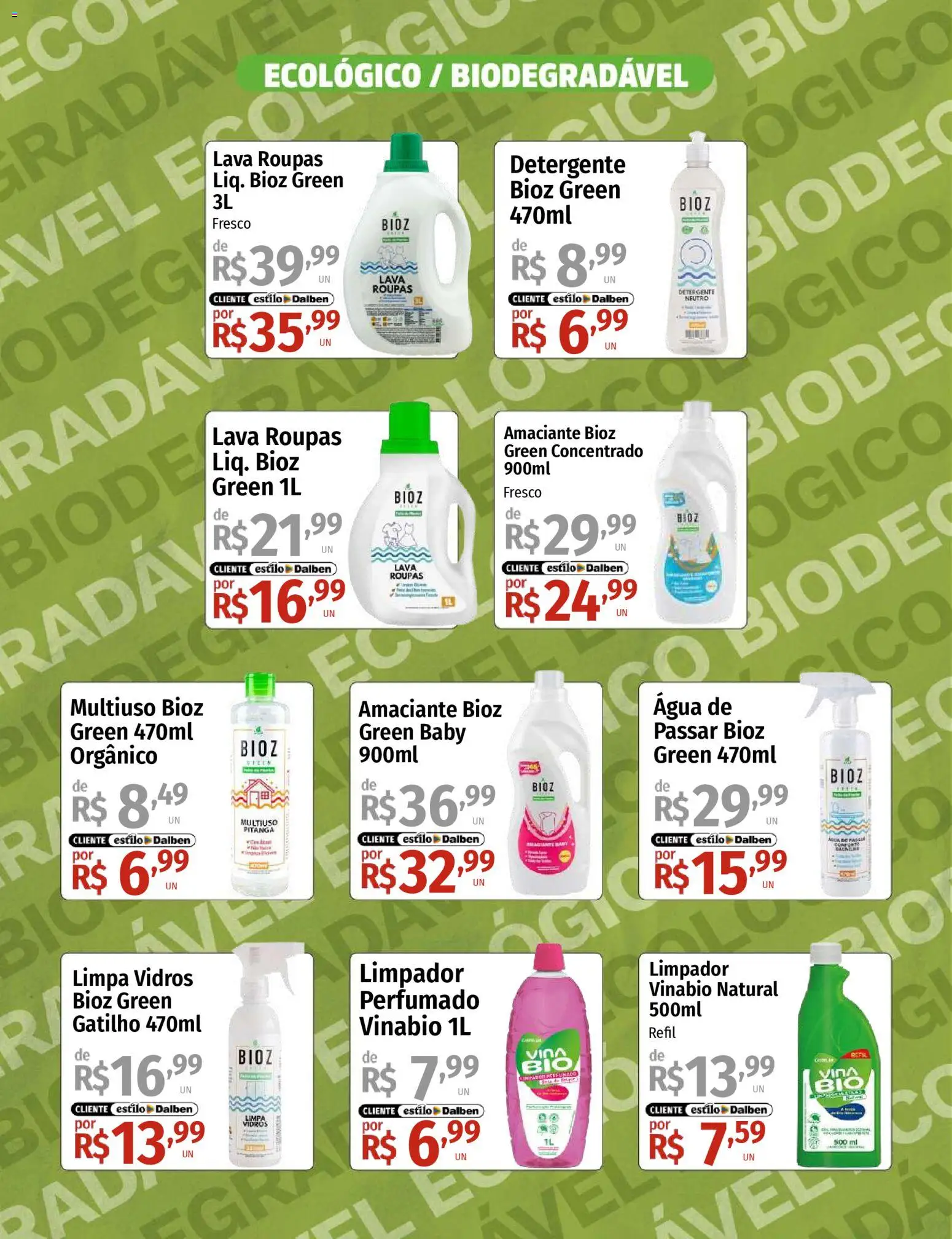 Supermercado Dalben Folheto - válido de 19.01.2026 | Página: 5 | Produtos: Detergente, Roupas, Limpa vidros, Amaciante