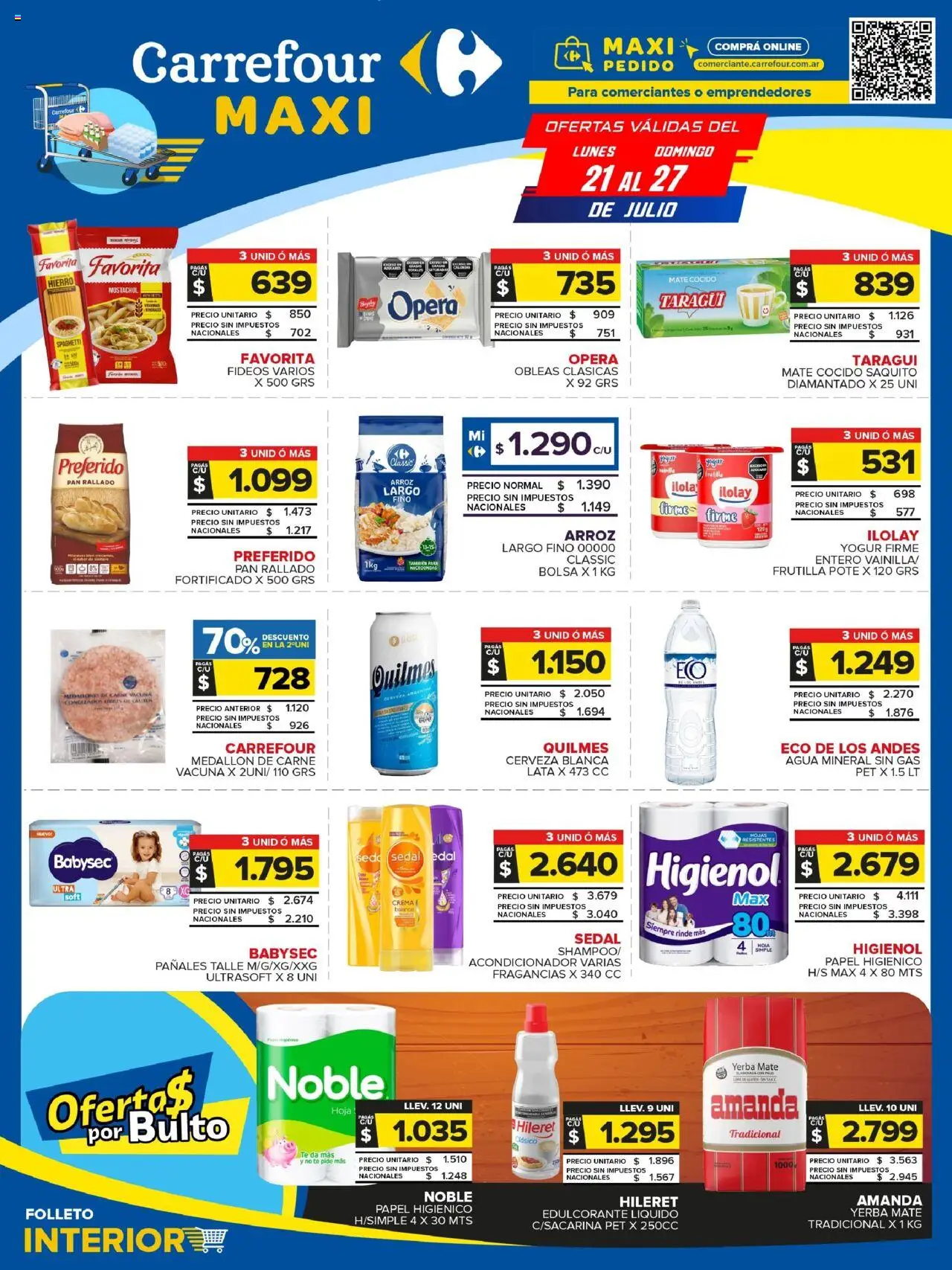 Carrefour Maxi catálogo - Córdoba │ válido desde el 21.07.2025 | Página: 1 | Productos: Frutilla, Acondicionador, Té, Crema