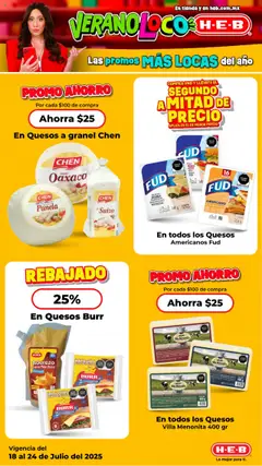 Nuevas ofertas de H-E-B válidas en toda la República Mexicana desde el 18.07.2025. ¡Encuentra las mejores ofertas en H-E-B folleto! | Página: 10 | Productos: Aderezo, Leche, Queso