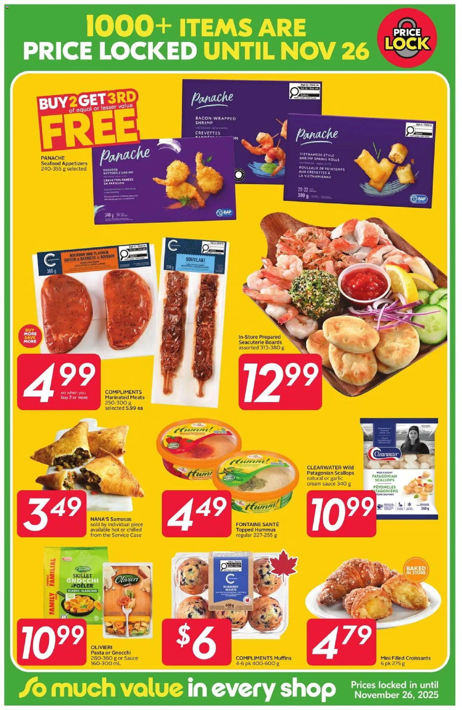 Sobeys flyer valid from 23.10.2025 | Page: 2 | Products: Bourbon, Pasta, Cream, Case