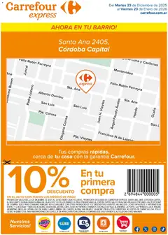 Vista previa Carrefour - Express | Santa Ana 2405 Córdoba  válido desde el 23.12.2025