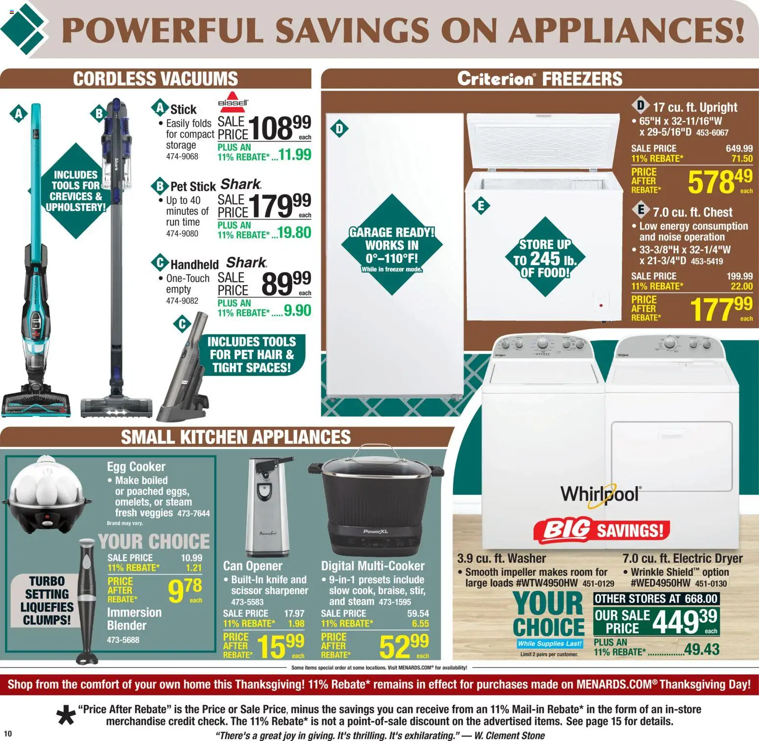 Menards Weekly Ad - valid from 13.11.2025 | Page: 13 | Products: Cooker, Opener, Blender, Dryer