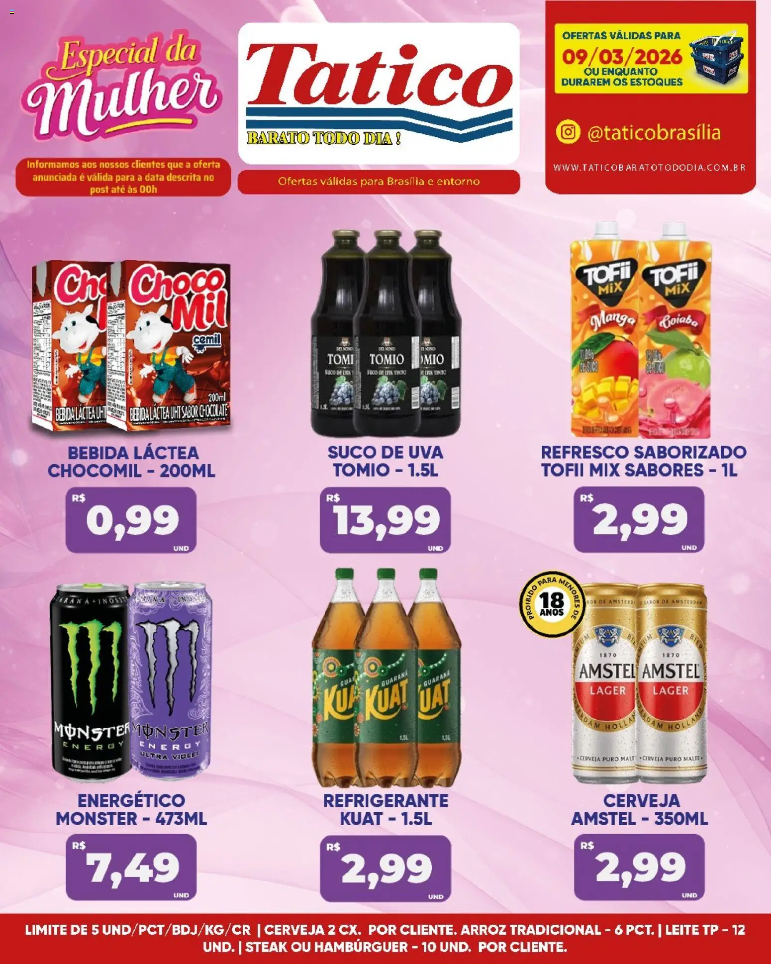 Tatico Folheto - válido de 10.03.2026 | Página: 22 | Produtos: Energético, Chocolate, Suco, Bebida
