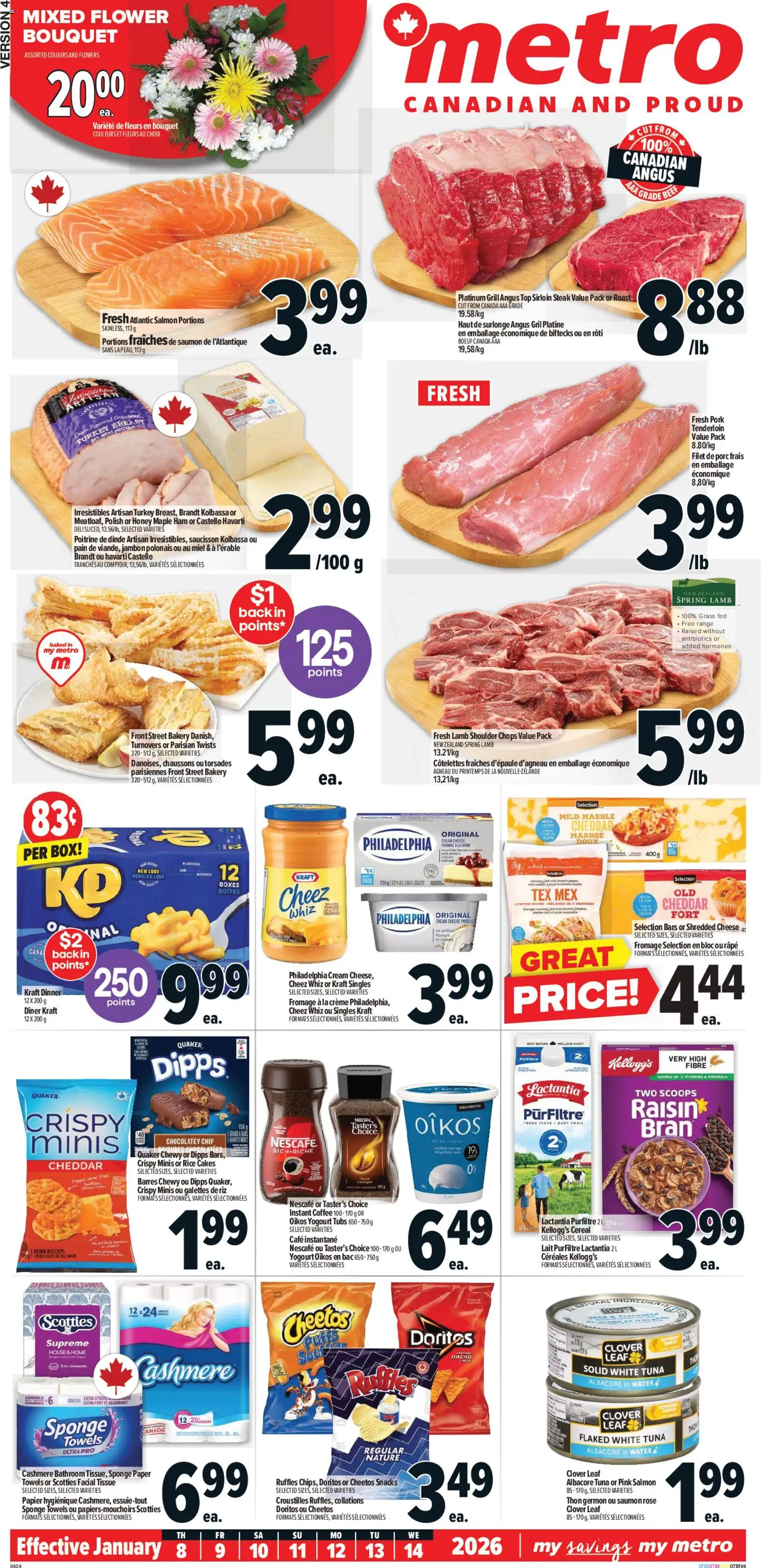 Metro flyer valid from 08.01.2026 | Page: 2 | Products: Turkey, Grill, Bakery, Ham