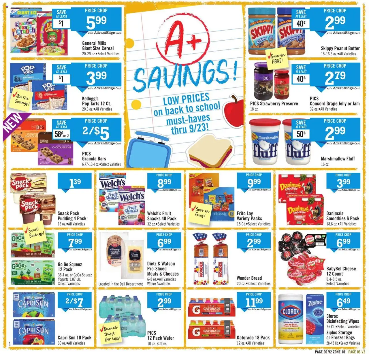 Price Chopper Weekly Ad - valid from 10.08.2025 | Page: 6 | Products: Bread, Chocolate, Water, Chocolate Chip