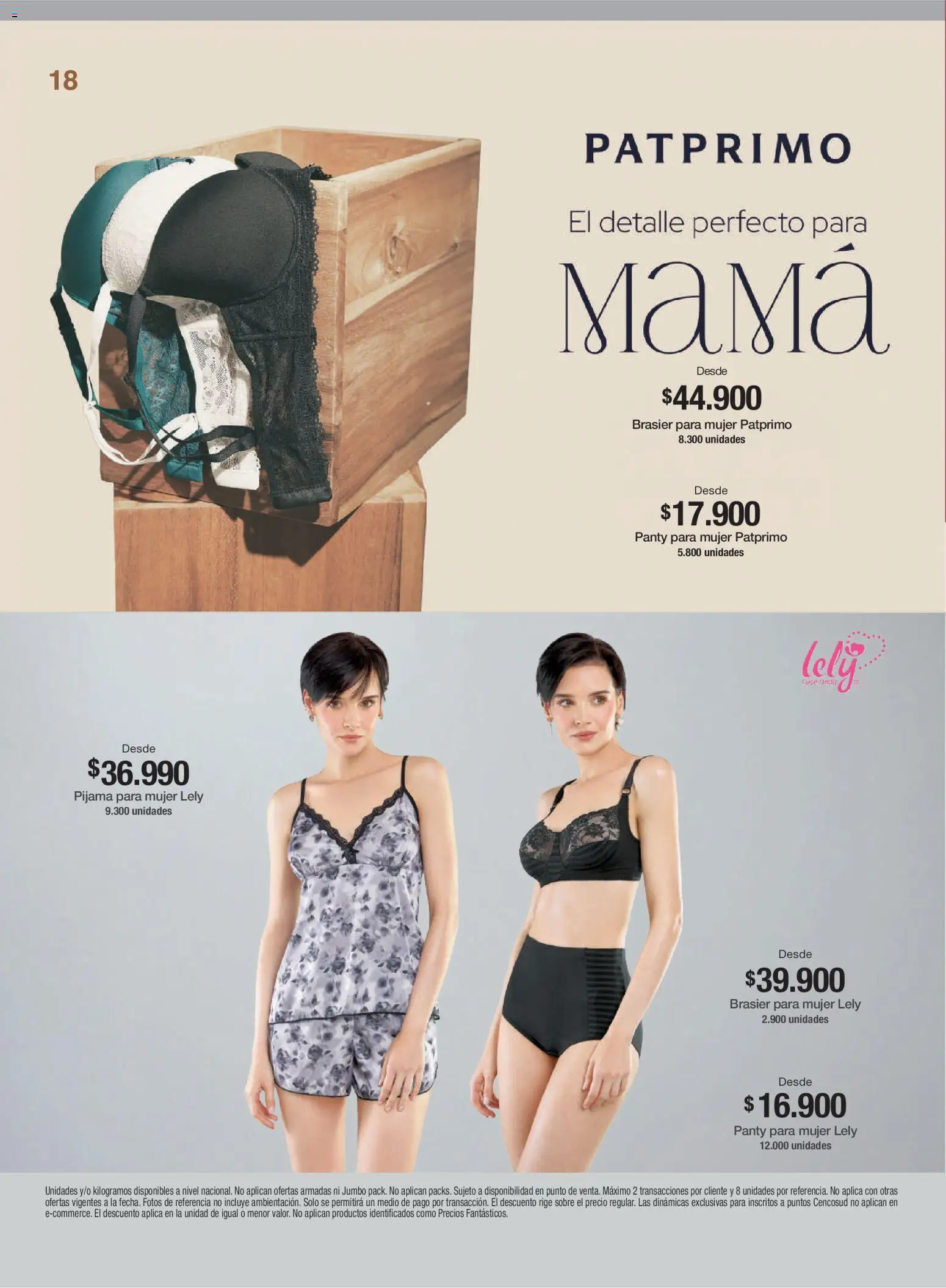 Jumbo revista - valida desde el 23.04.2026 | Página: 18 | Productos: Brasier, Sobre, Pijama