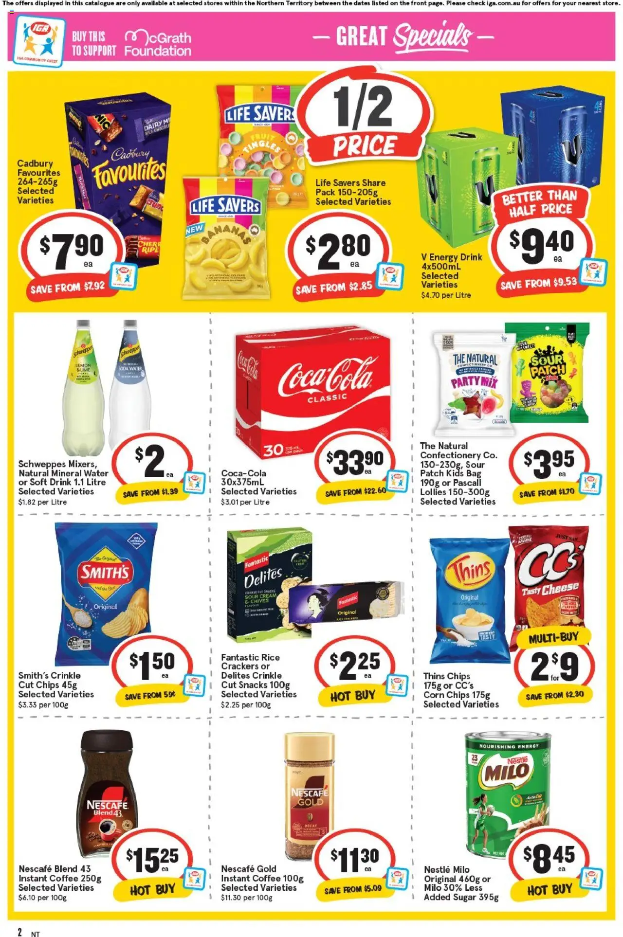 IGA catalogue - valid from 24.09.2025 | Page: 2 | Products: Dairy, Cheese, Sour cream, Nescafe