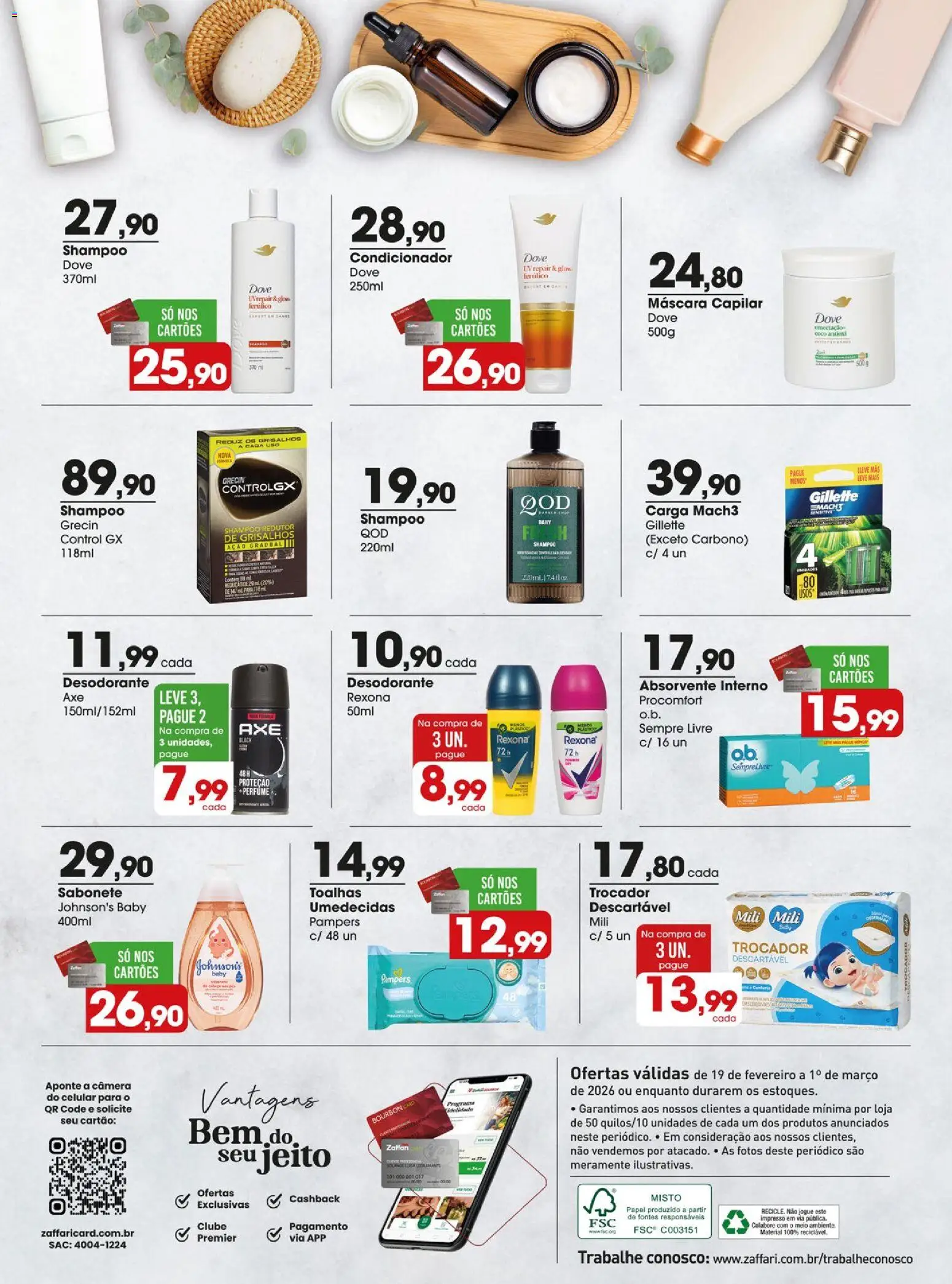 Zaffari Folheto - válido de 19.02.2026 | Página: 14 | Produtos: Coco, Pampers, Celular, Rexona