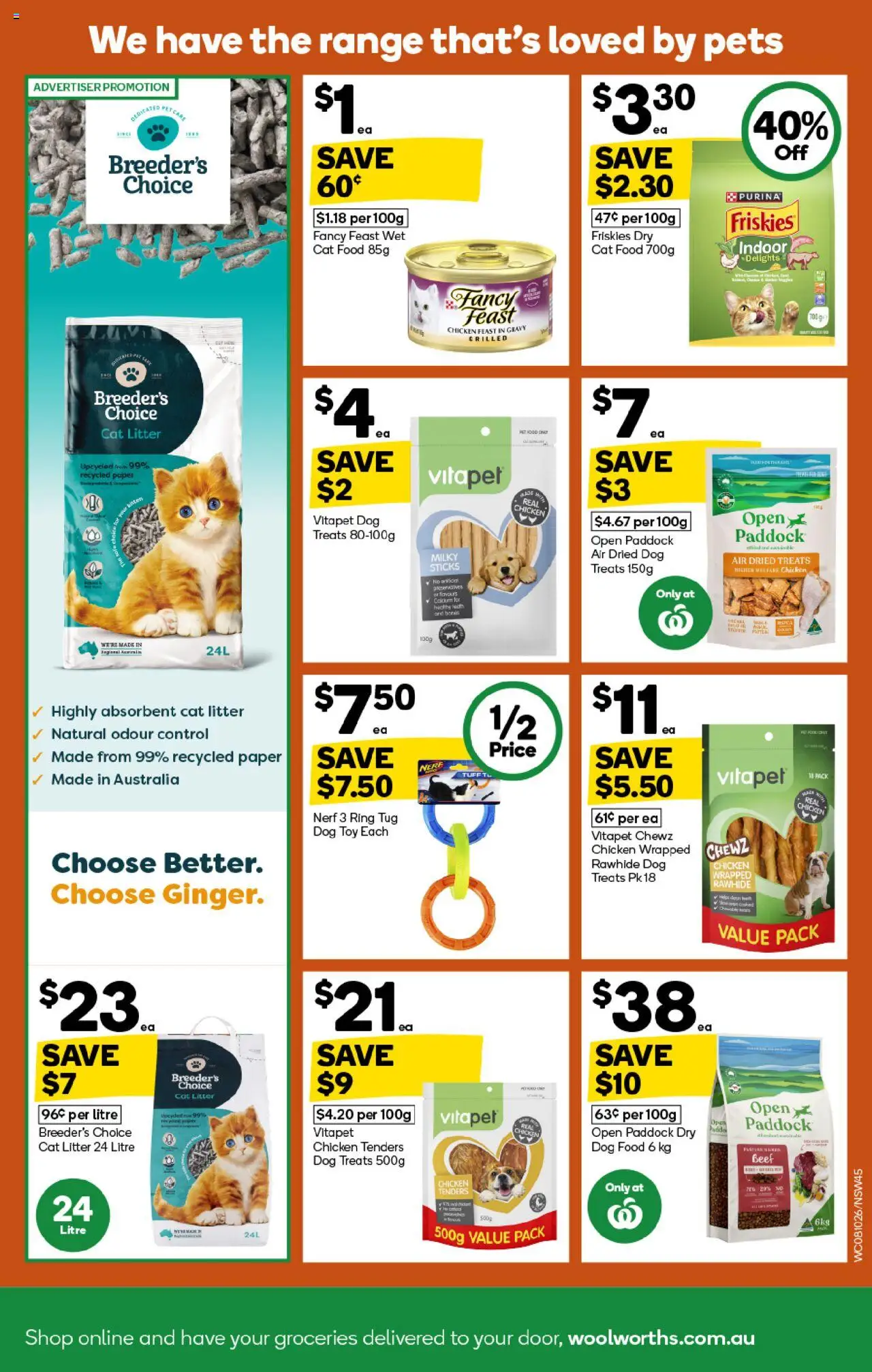 Woolworths catalogue - valid from 08.10.2025 | Page: 45 | Products: Chicken, Beef, Dog food