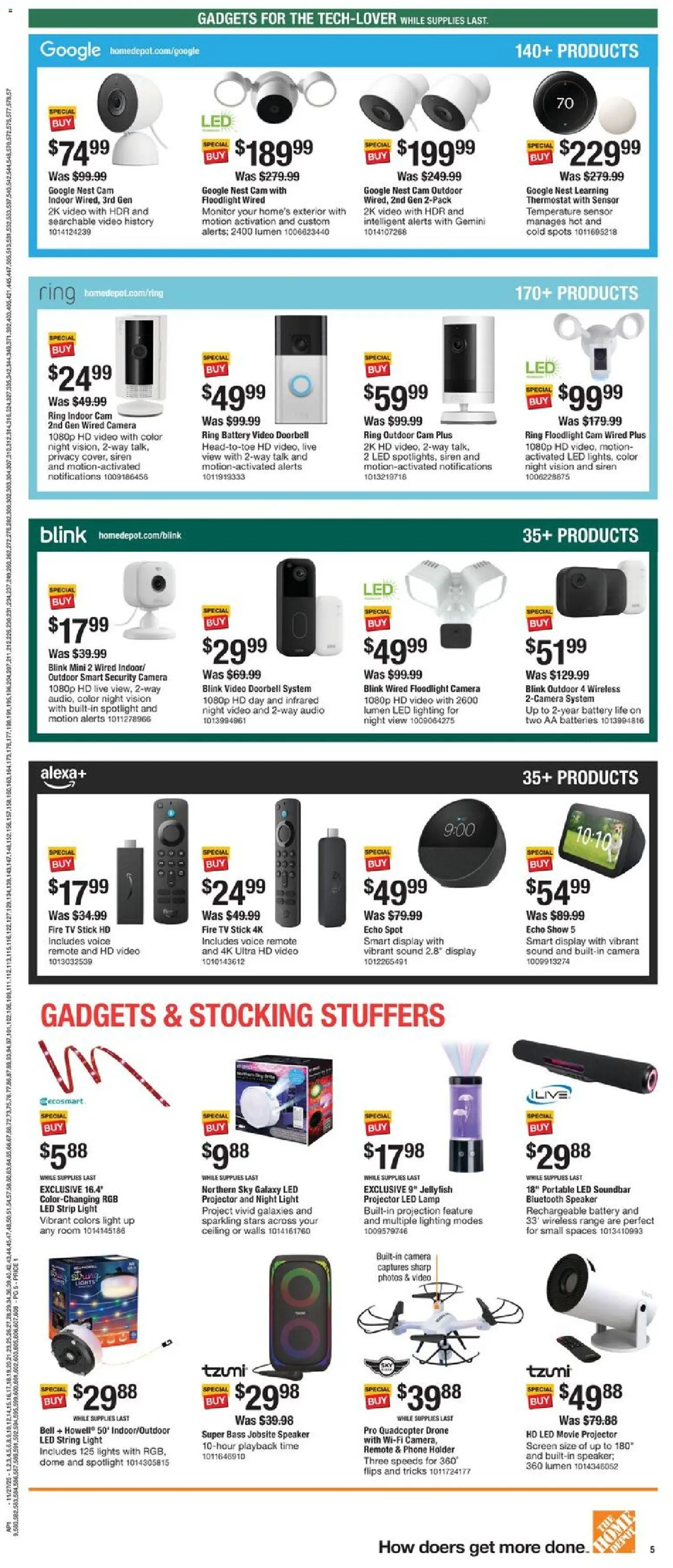 Home Depot Local Ad - GA - valid from 27.11.2025 | Page: 5 | Products: Monitor, Tv, Audio, Speaker