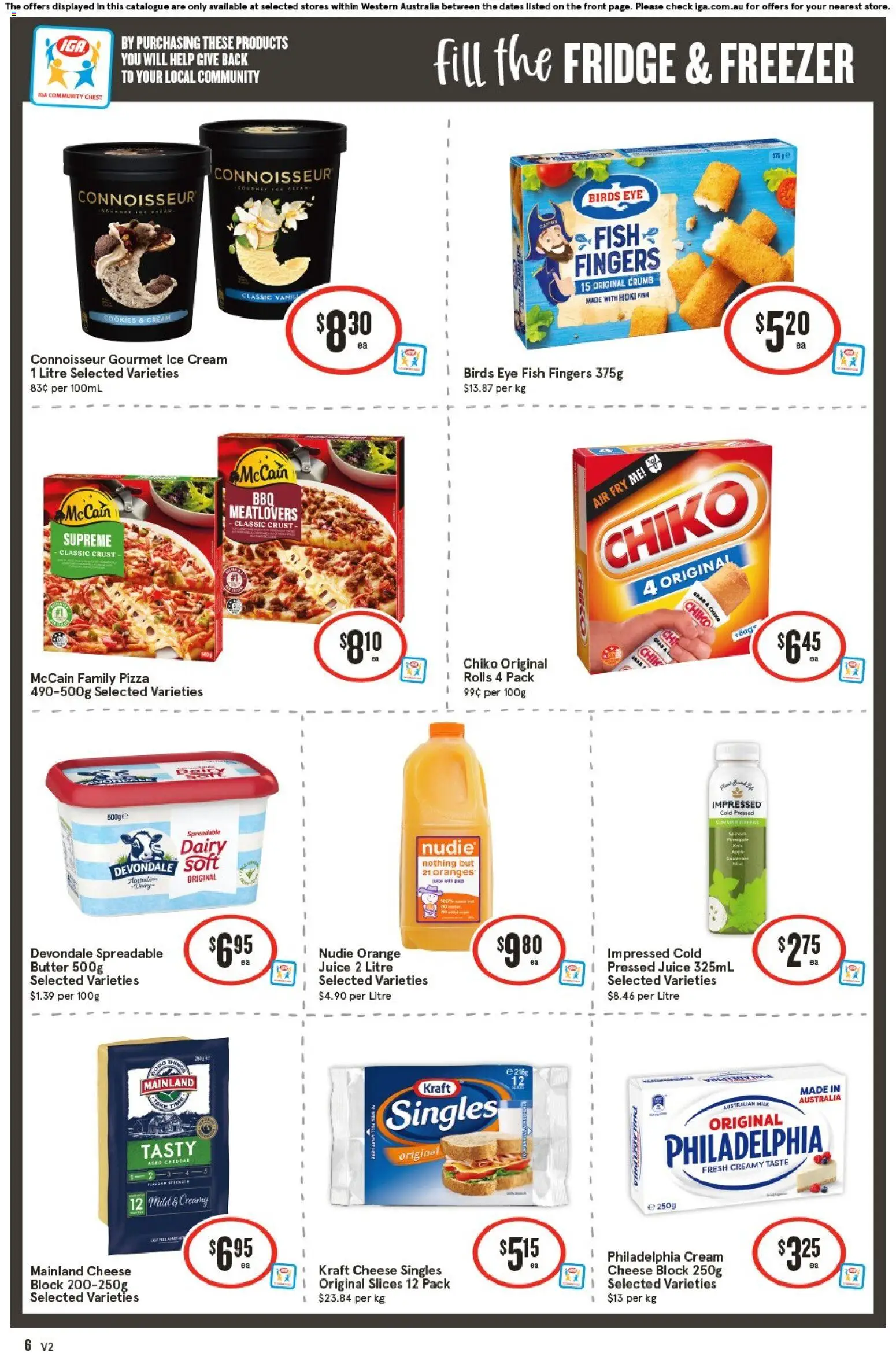 IGA catalogue - valid from 28.01.2026 | Page: 6 | Products: Butter, Fish, Ice cream, Fridge