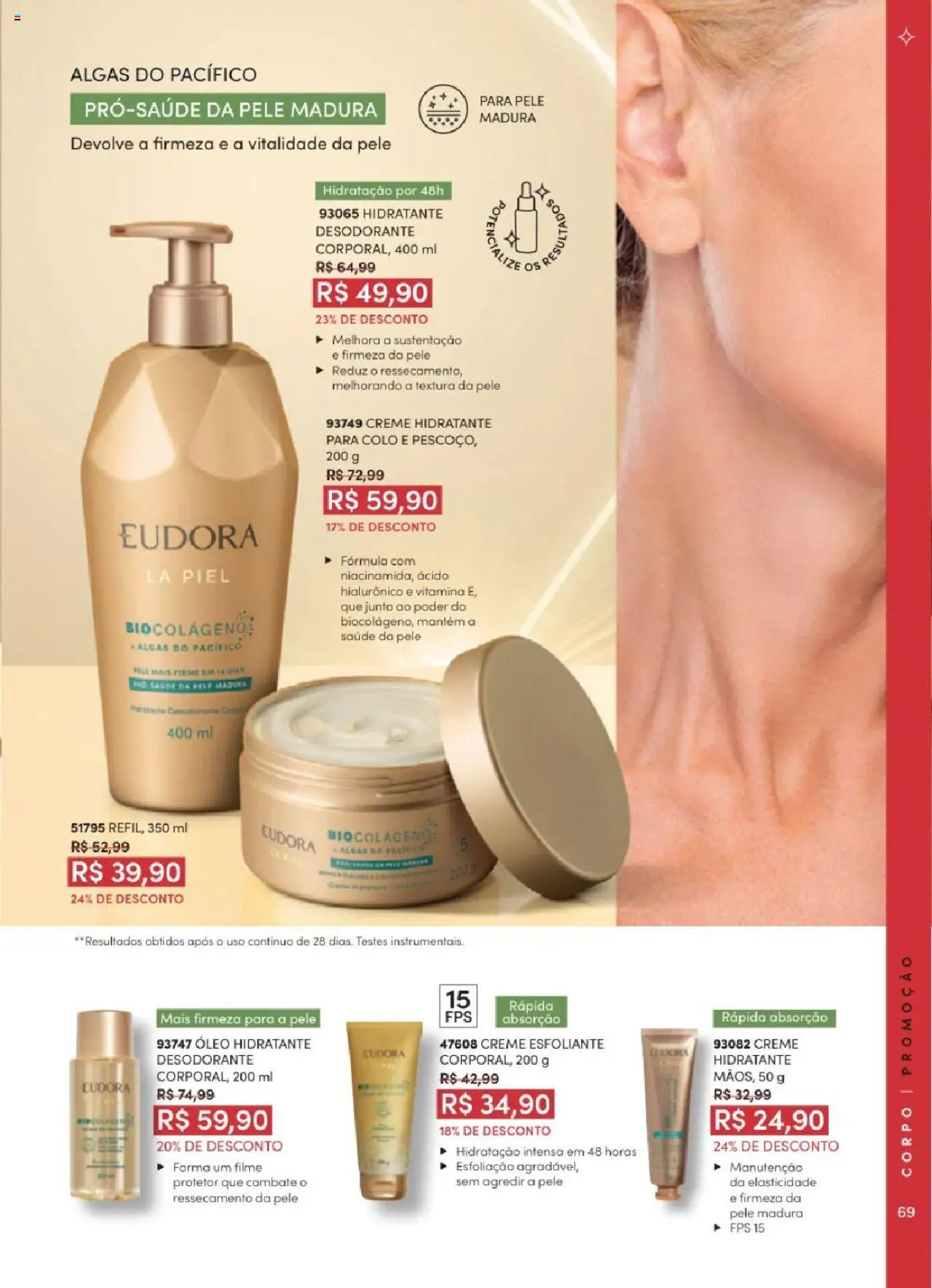 Eudora Folheto - válido de 06.06.2025 | Página: 69 | Produtos: Desodorante, Óleo, Creme