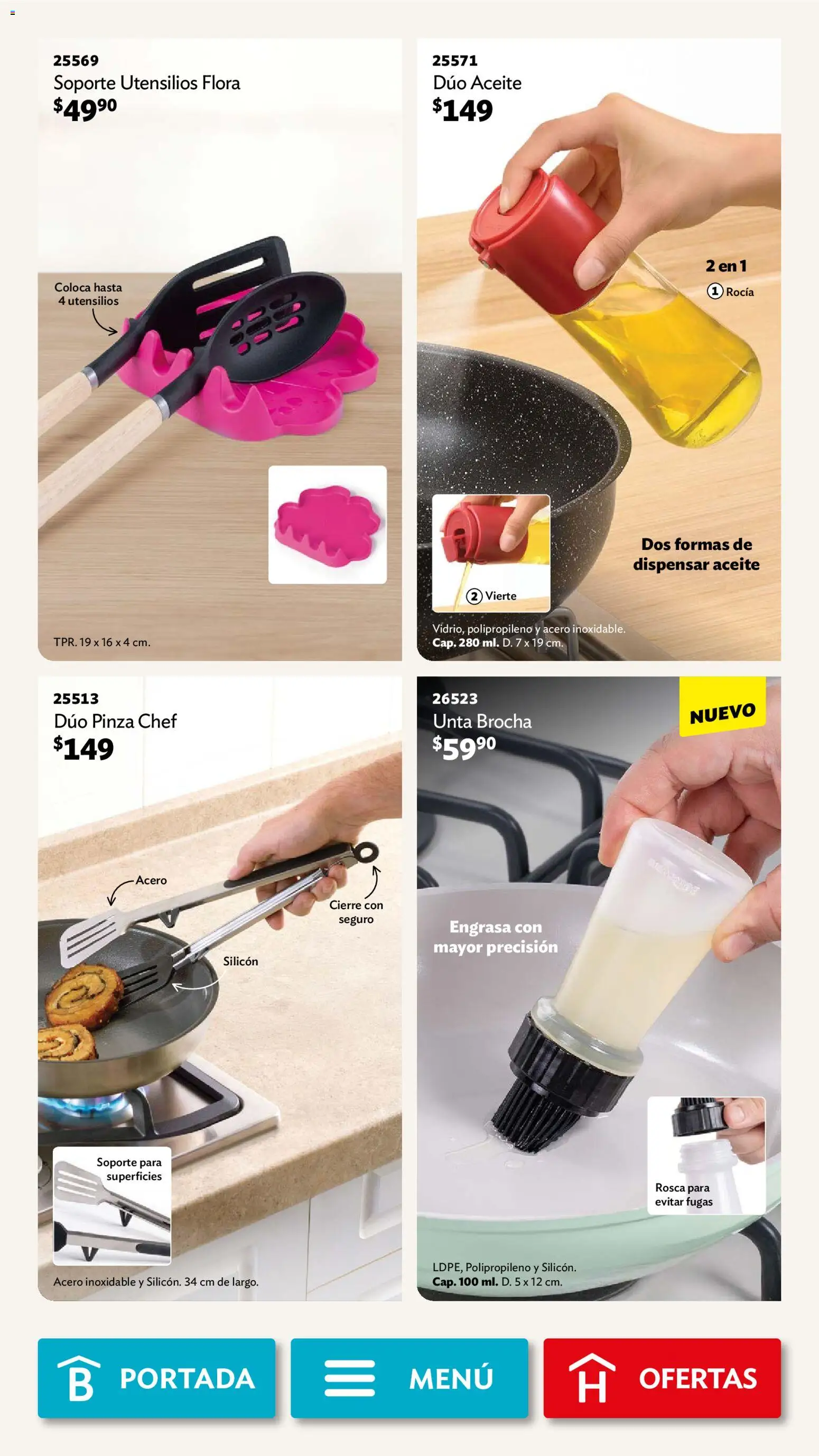 Nuevas ofertas de Betterware válidas en toda la República Mexicana desde el 02.03.2026. ¡Encuentra las mejores ofertas en Betterware campaña 3 2026! | Página: 57 | Productos: Aceite, Pinza