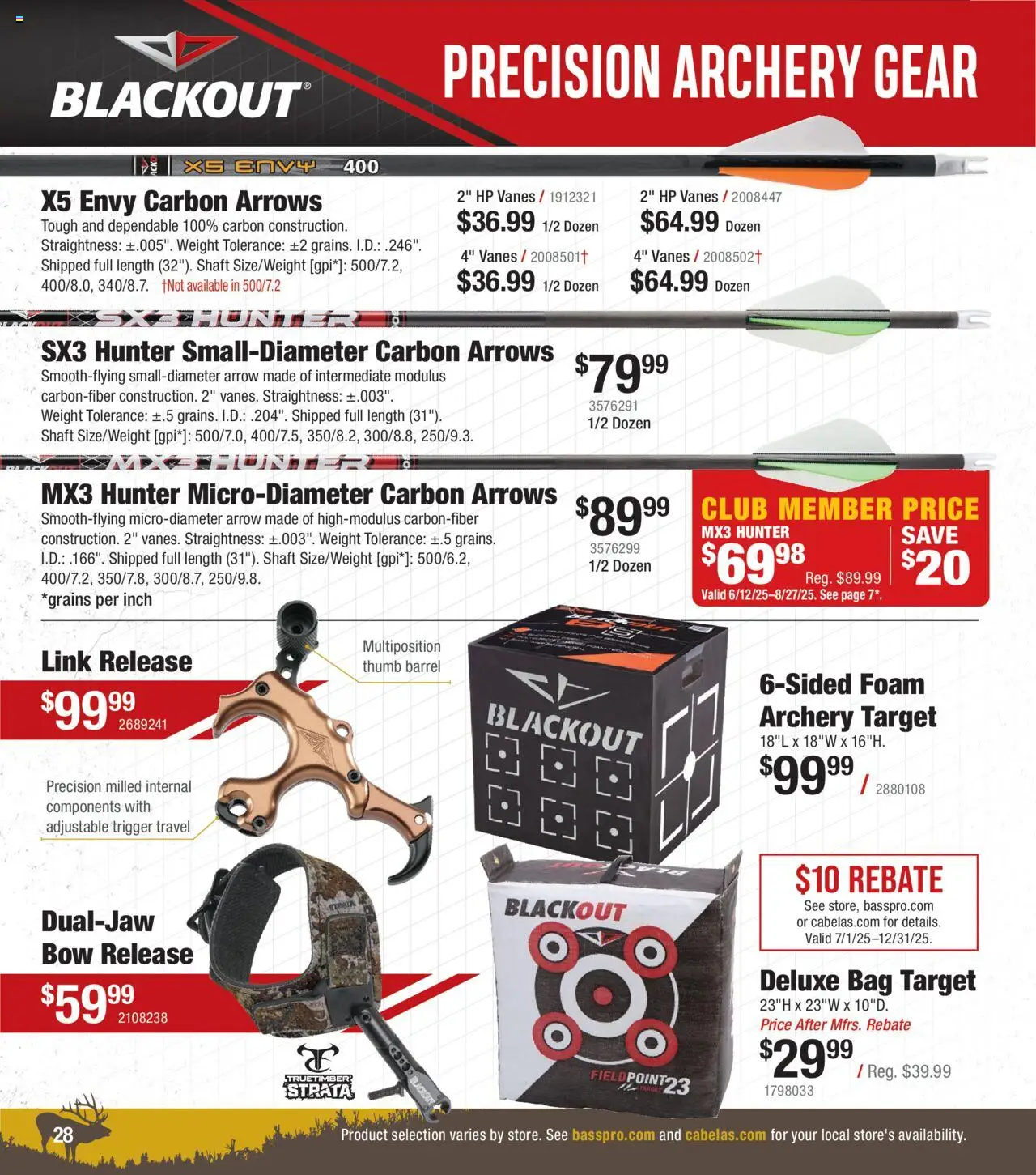 Cabela's Big Game Hunting 25 - valid from 12.06.2025 | Page: 28 | Products: Arrow, Bag, Archery, Weight