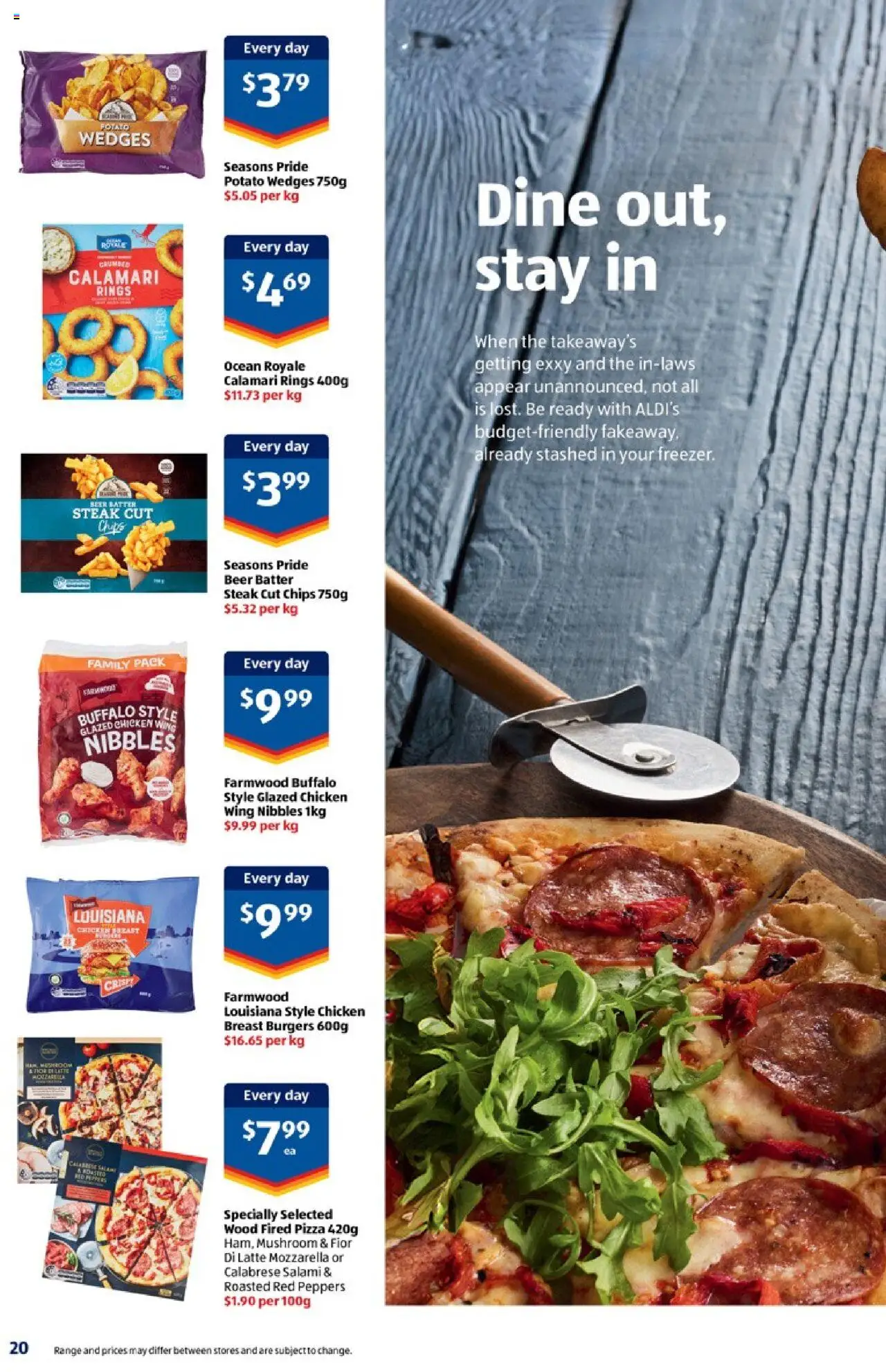 Aldi catalogue - valid from 15.10.2025 | Page: 20 | Products: Salami, Pizza, Wood, Steak
