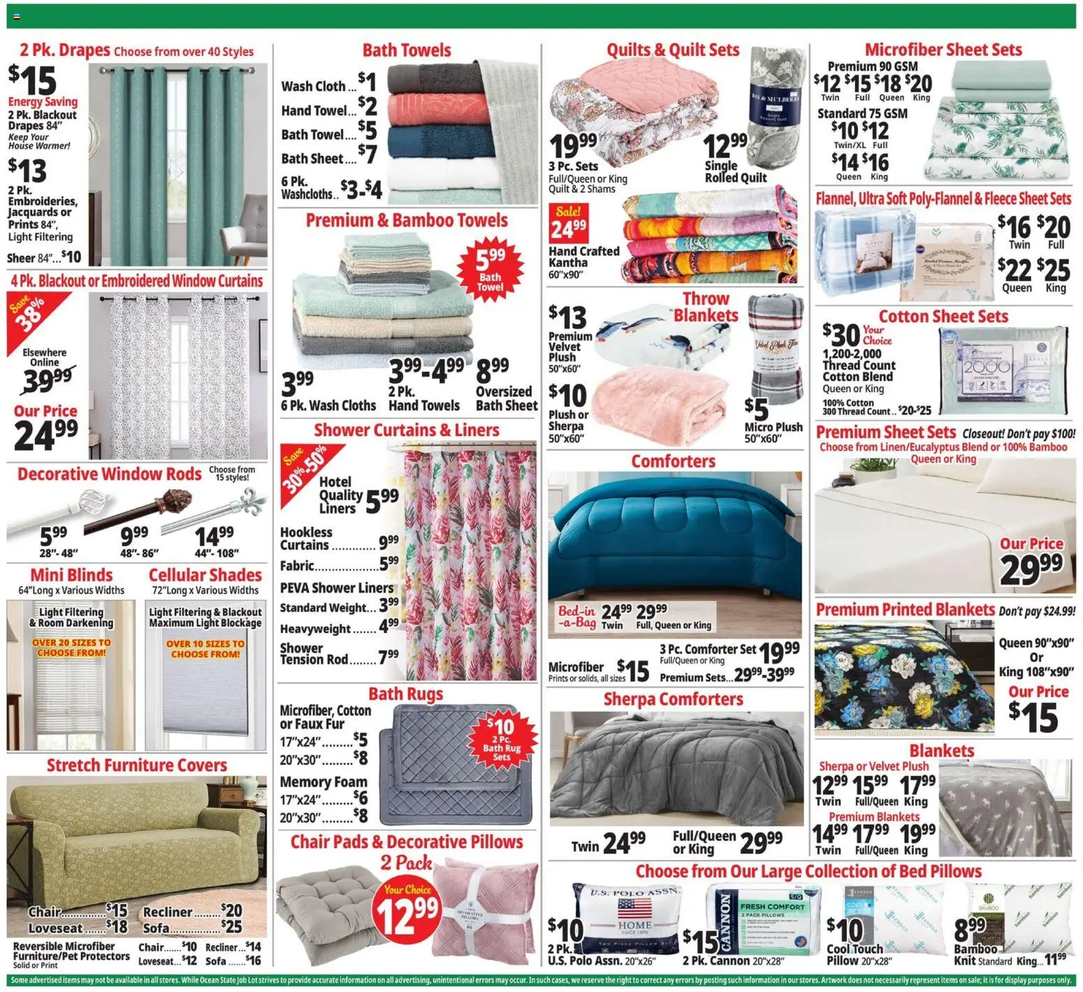 Ocean State Job Lot Weekly Ad - MA - valid from 12.03.2026 | Page: 12 | Products: Bed, Chair, Recliner, Rod