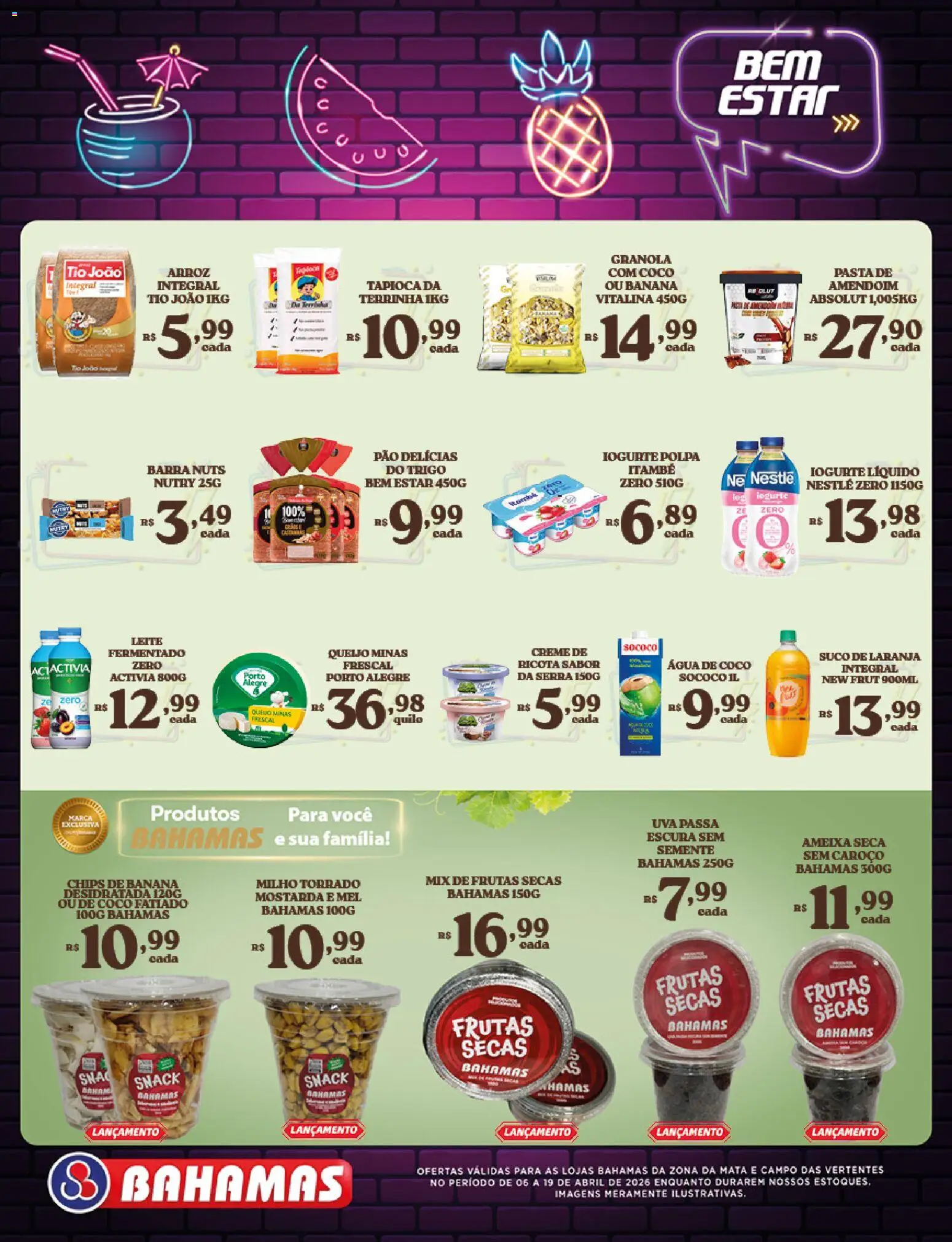 Bahamas Supermercados Folheto - válido de 06.04.2026 | Página: 6 | Produtos: Coco, Água de coco, Arroz, Ricota