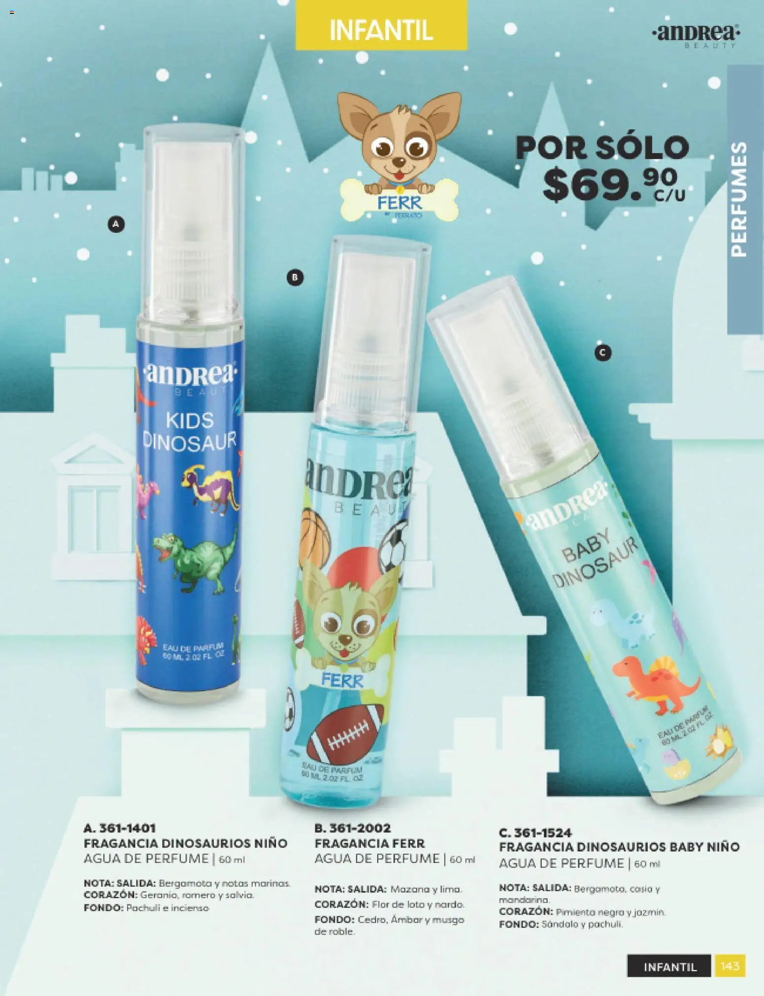 Nuevas ofertas de Andrea válidas en toda la República Mexicana desde el 31.10.2025. ¡Encuentra las mejores ofertas en Andrea catálogo Beauty! | Página: 143 | Productos: Agua, Pimiento, Perfume, Fragancia