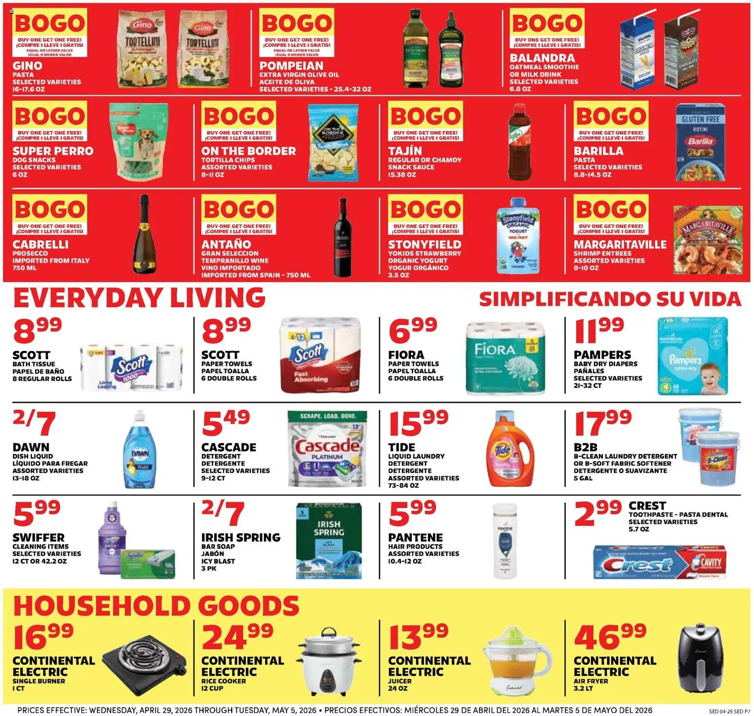 Sedano's Weekly Ad - valid from 29.04.2026 | Page: 7 | Products: Cooker, Bath, Yogurt, Detergent