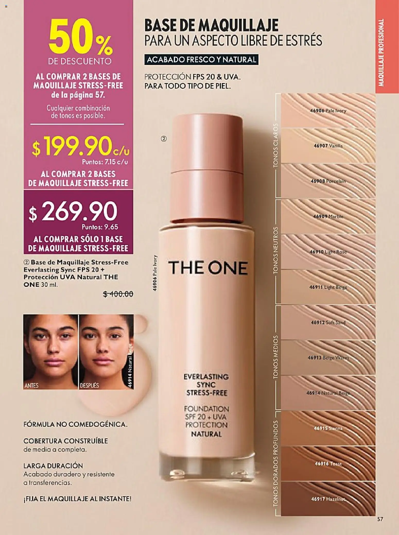 Nuevas ofertas de Oriflame válidas en toda la República Mexicana desde el 24.01.2026. ¡Encuentra las mejores ofertas en Oriflame campaña 2 2026! | Página: 57 | Productos: Base de maquillaje, Uva, Maquillaje