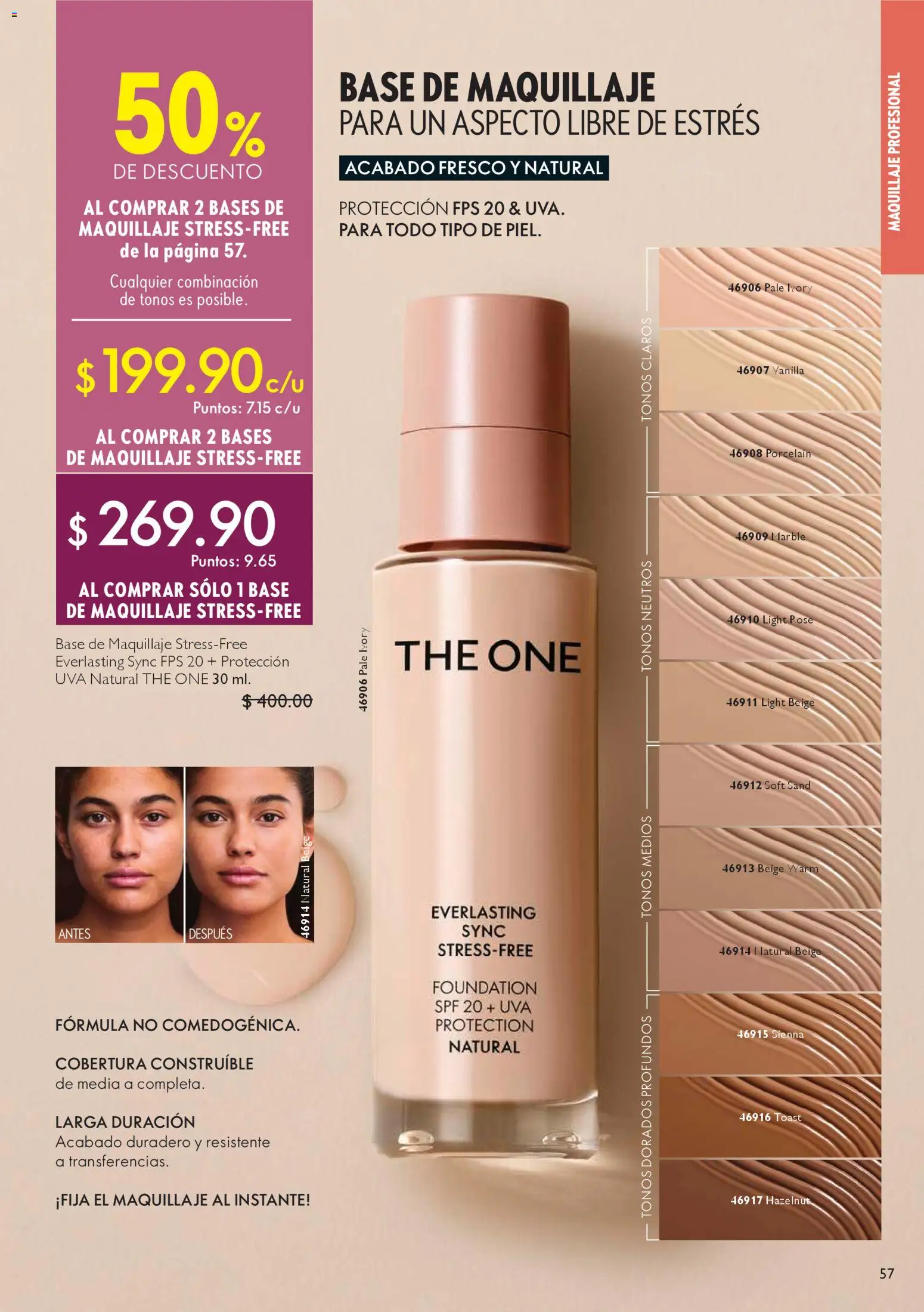 Nuevas ofertas de Oriflame válidas en toda la República Mexicana desde el 24.01.2026. ¡Encuentra las mejores ofertas en Oriflame campaña 2 2026! | Página: 57 | Productos: Base de maquillaje, Uva, Maquillaje