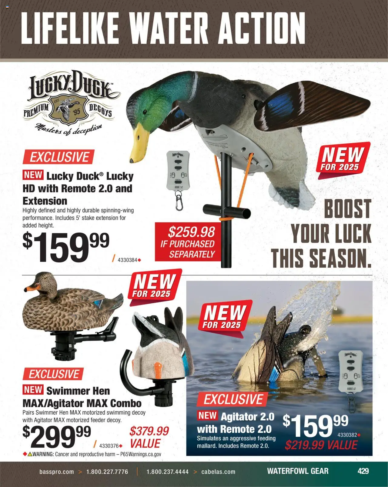 Cabela's Hunting Master 25 - valid from 11.08.2025 | Page: 429 | Products: Water, Waterfowl