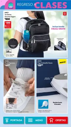 Nuevas ofertas de Betterware válidas en toda la República Mexicana desde el 04.08.2025. ¡Encuentra las mejores ofertas en Betterware - Campaña 8 2025! | Página: 37 | Productos: Mochila, Repelente, Plancha, Botella