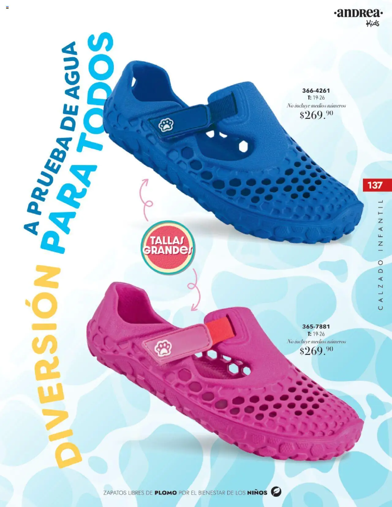 Nuevas ofertas de Andrea válidas en toda la República Mexicana desde el 17.08.2025. ¡Encuentra las mejores ofertas en Andrea - Catálogo Tropical Otoño / Invierno! | Página: 137 | Productos: Zapatos, Agua