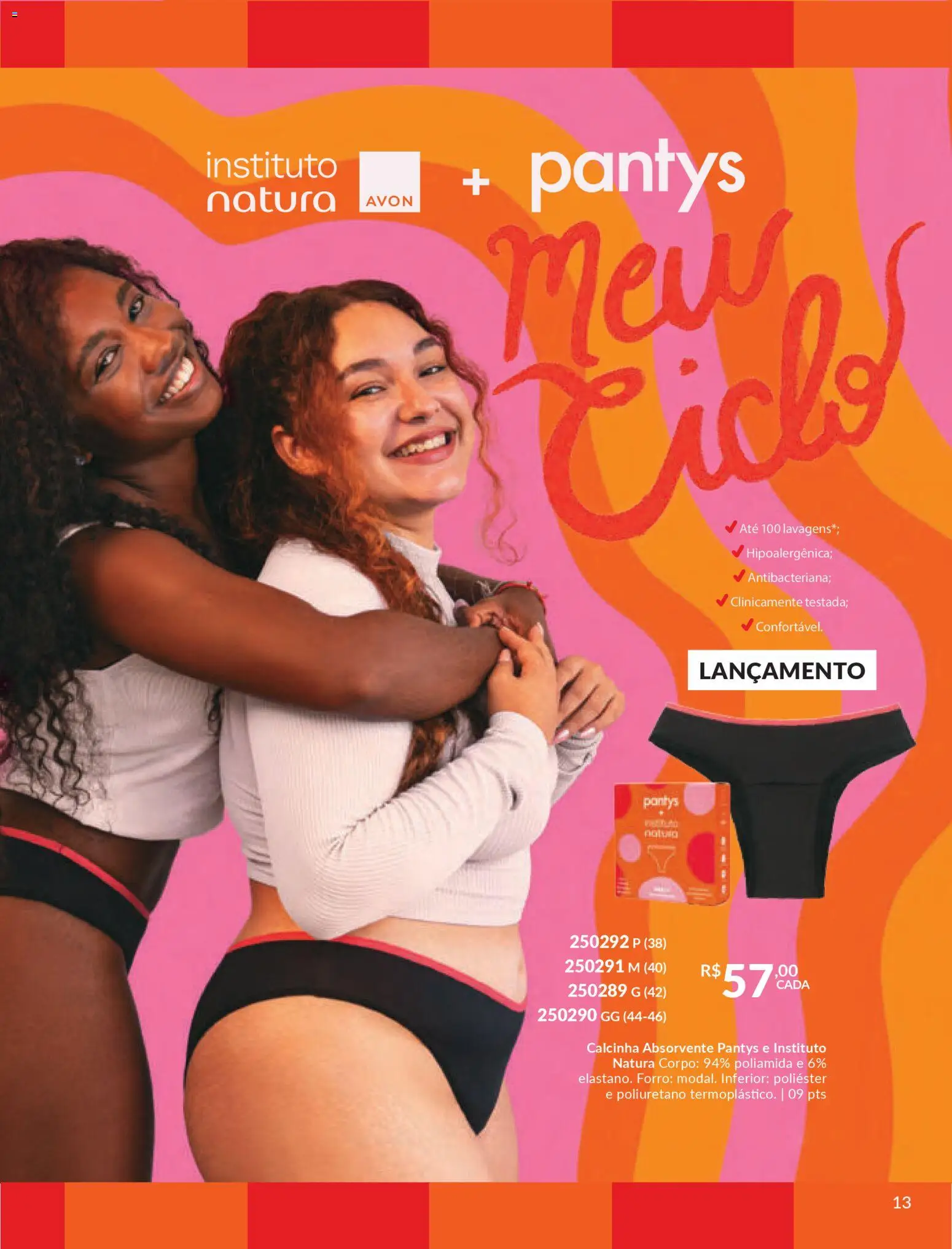 Avon Folheto - válido de 18.02.2026 | Página: 13 | Produtos: Absorvente