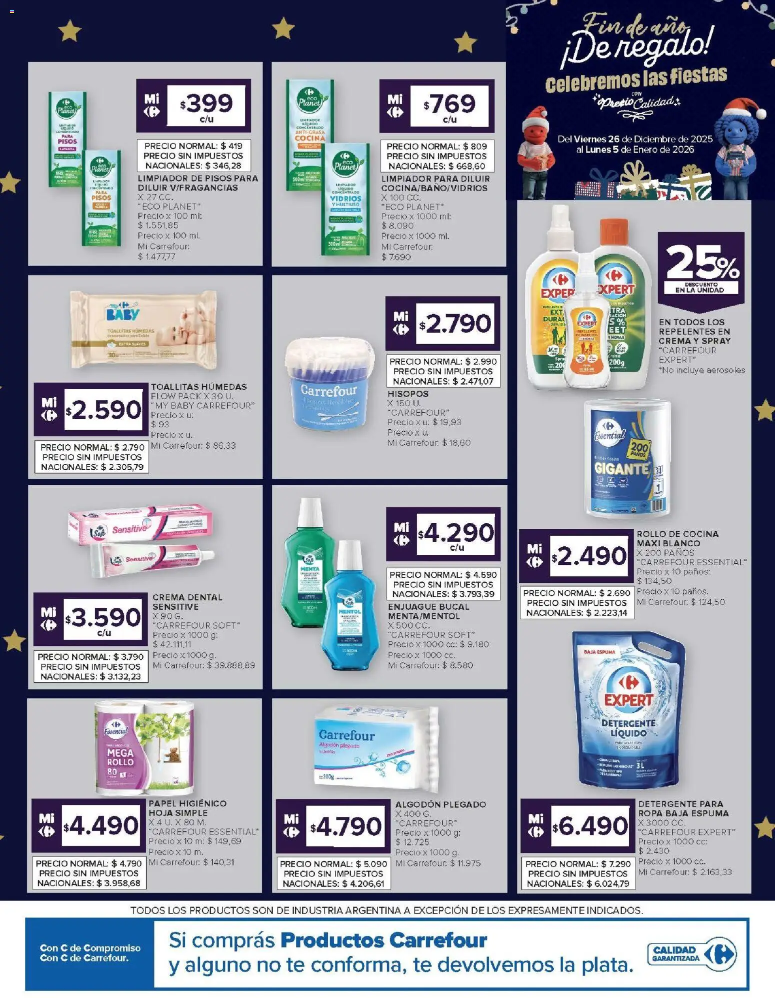 Carrefour ofertas │ válido desde el 26.12.2025 | Página: 14 | Productos: Cocina, Enjuague bucal, Detergente, Ropa