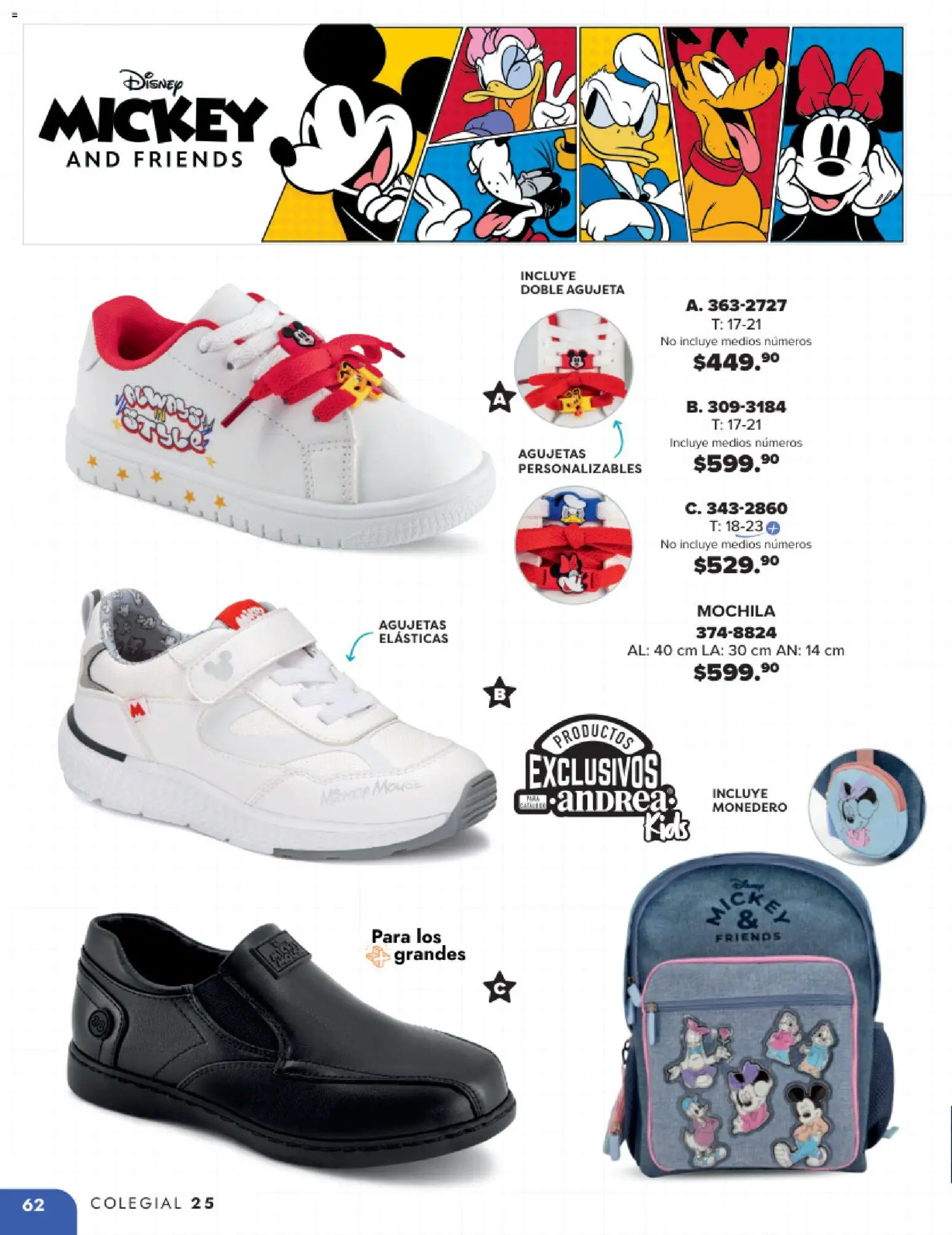 Nuevas ofertas de Andrea válidas en toda la República Mexicana desde el 25.05.2025. ¡Encuentra las mejores ofertas en Andrea catálogo Colegial ! | Página: 62 | Productos: Monedero, Mochila