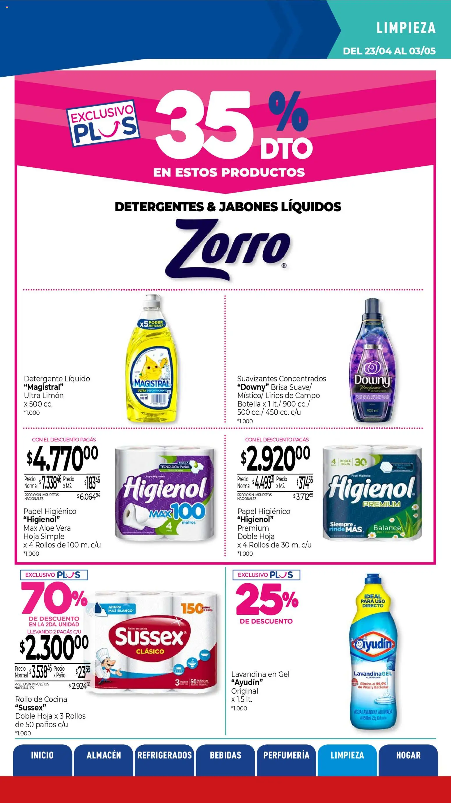 La Anonima catálogo │ válido desde el 23.04.2026 | Página: 30 | Productos: Botella, Cocina, Detergente, Limpiador