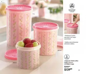 Nuevas ofertas de AVON válidas en toda la República Mexicana desde el 13.09.2025. ¡Encuentra las mejores ofertas en Juego de 3 botes altos rosas Plástico., Juego de 3 botes altos rosas Plástico. (197083) 12 pts! | Página: 39