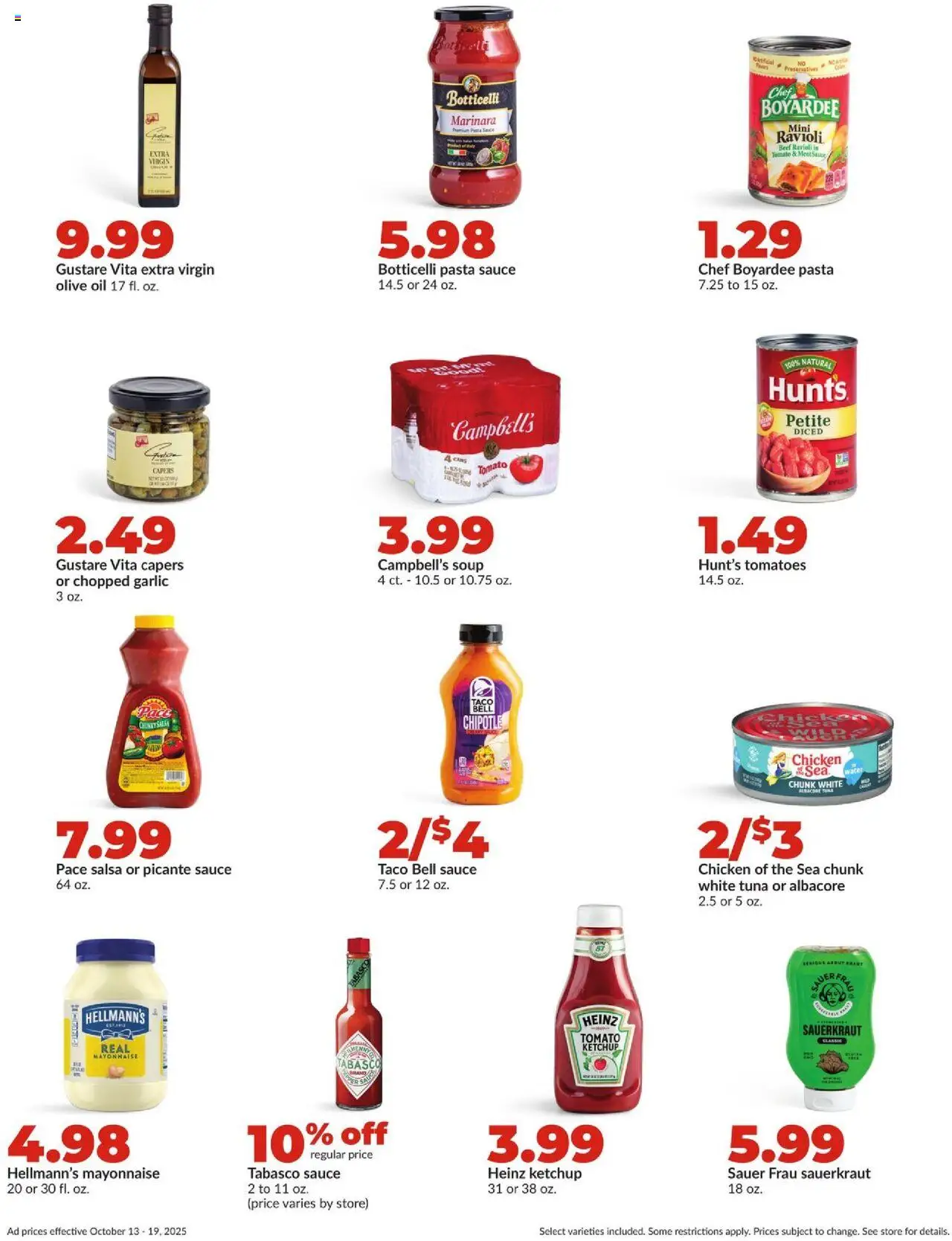 HyVee Weekly Ad - valid from 13.10.2025 | Page: 21 | Products: Beef, Pasta, Ketchup, Garlic
