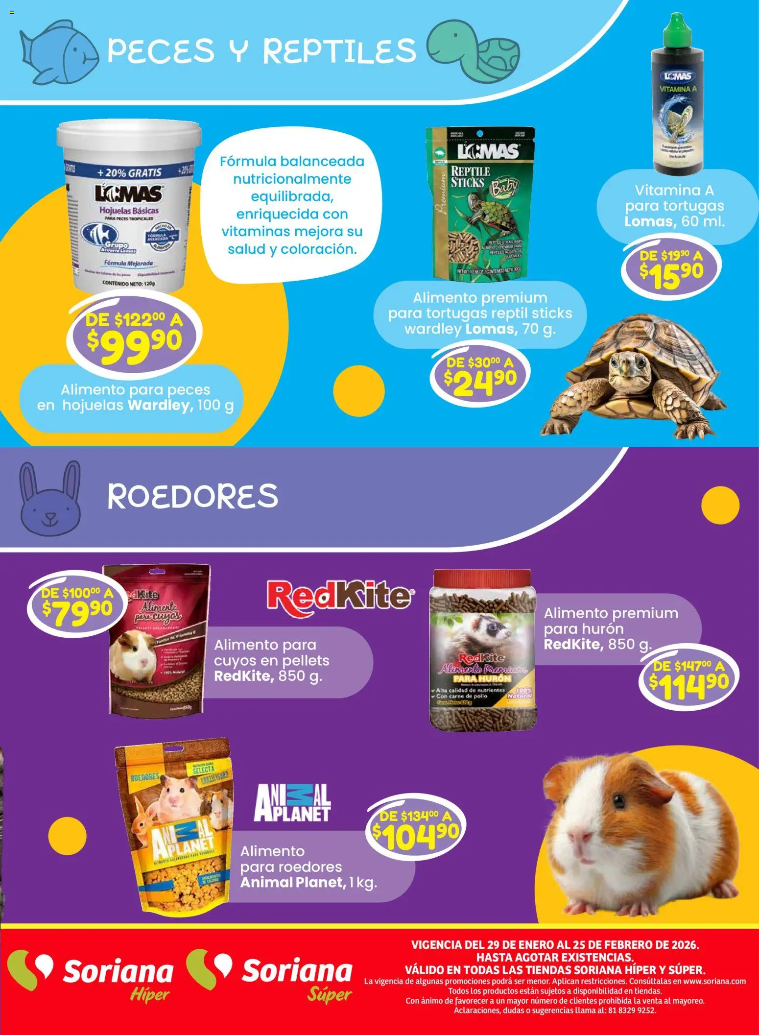 Nuevas ofertas de Soriana válidas en toda la República Mexicana desde el 29.01.2026. ¡Encuentra las mejores ofertas en Soriana - Especial Mascotas Súper Nacional! | Página: 19 | Productos: Pollo, Carne de pollo, Hojuelas, Vitaminas