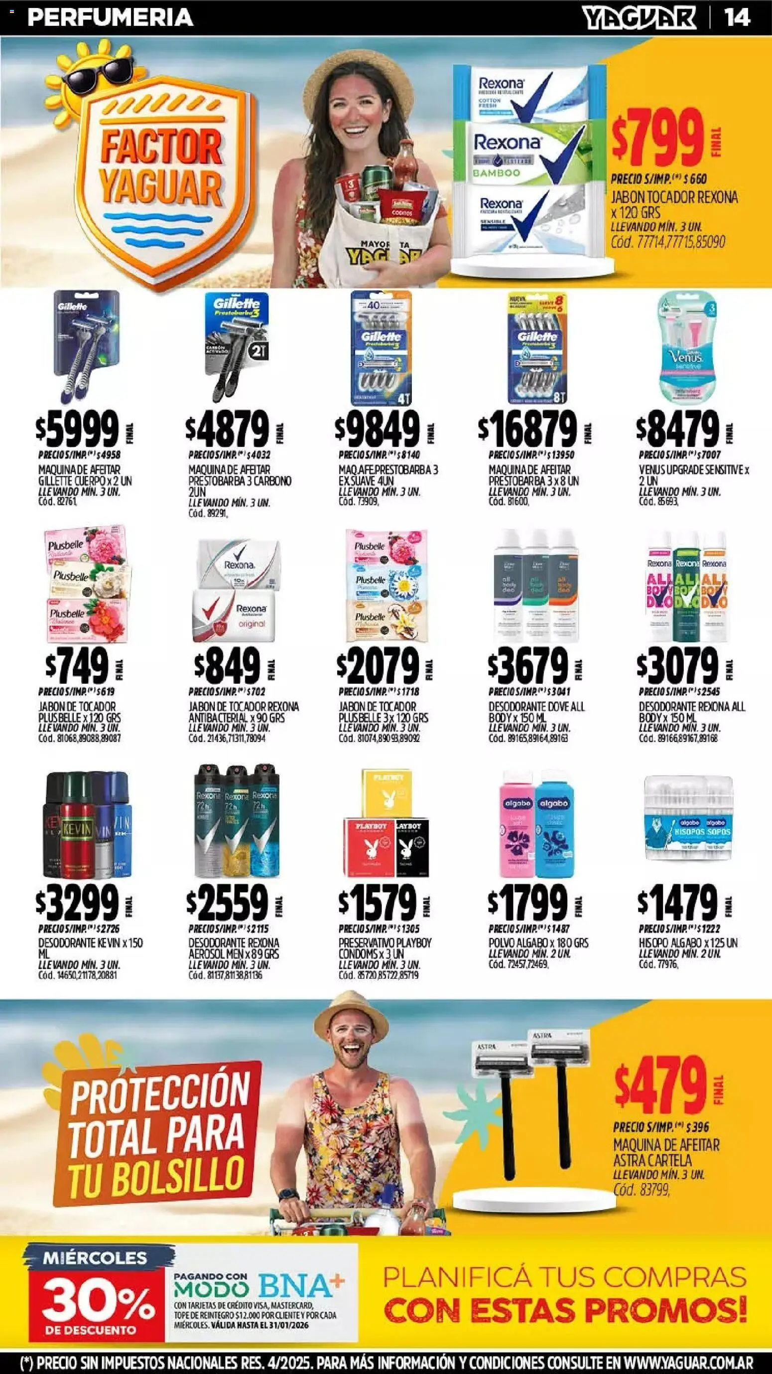 Yaguar catálogo │ válido desde el 26.01.2026 | Página: 14 | Productos: Body, Maquina de afeitar, Polvo, Desodorante