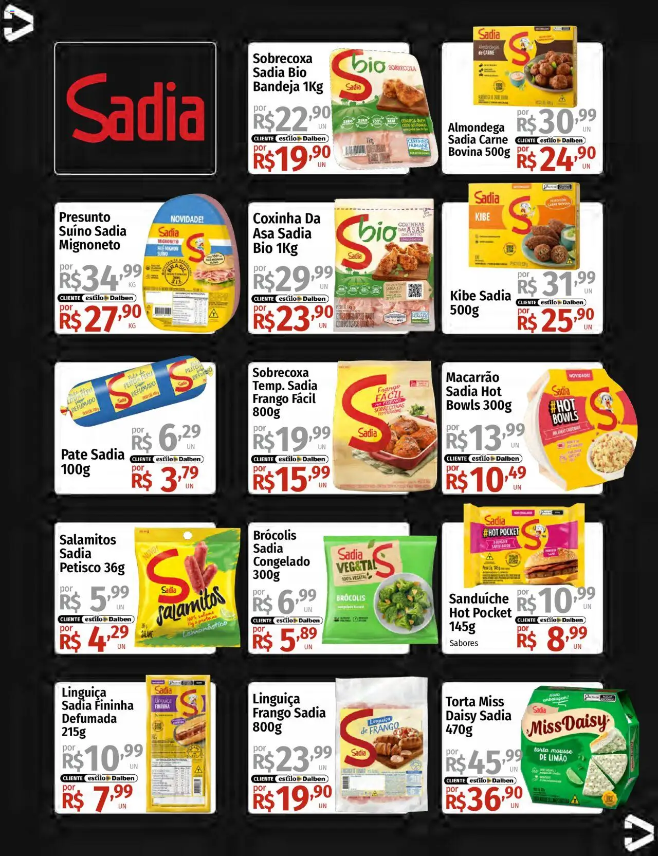 Supermercado Dalben Folheto - válido de 15.08.2025 | Página: 26 | Produtos: Salame, Sanduíche, Bandeja, Frango