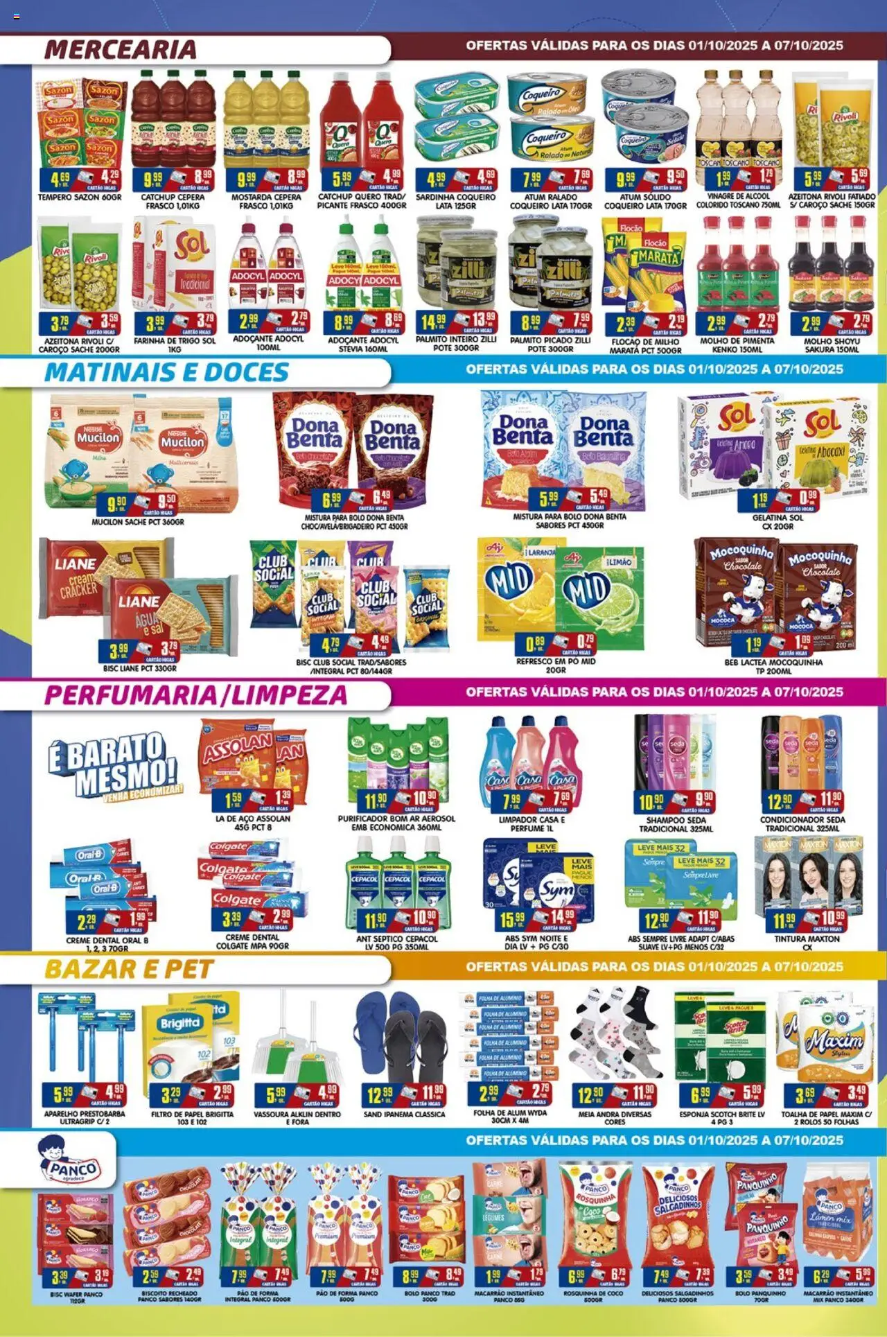 Higa's Supermercado Folheto - válido de 01.10.2025 | Página: 2 | Produtos: Filtro de papel, Purificador, Margarina, Mistura para bolo