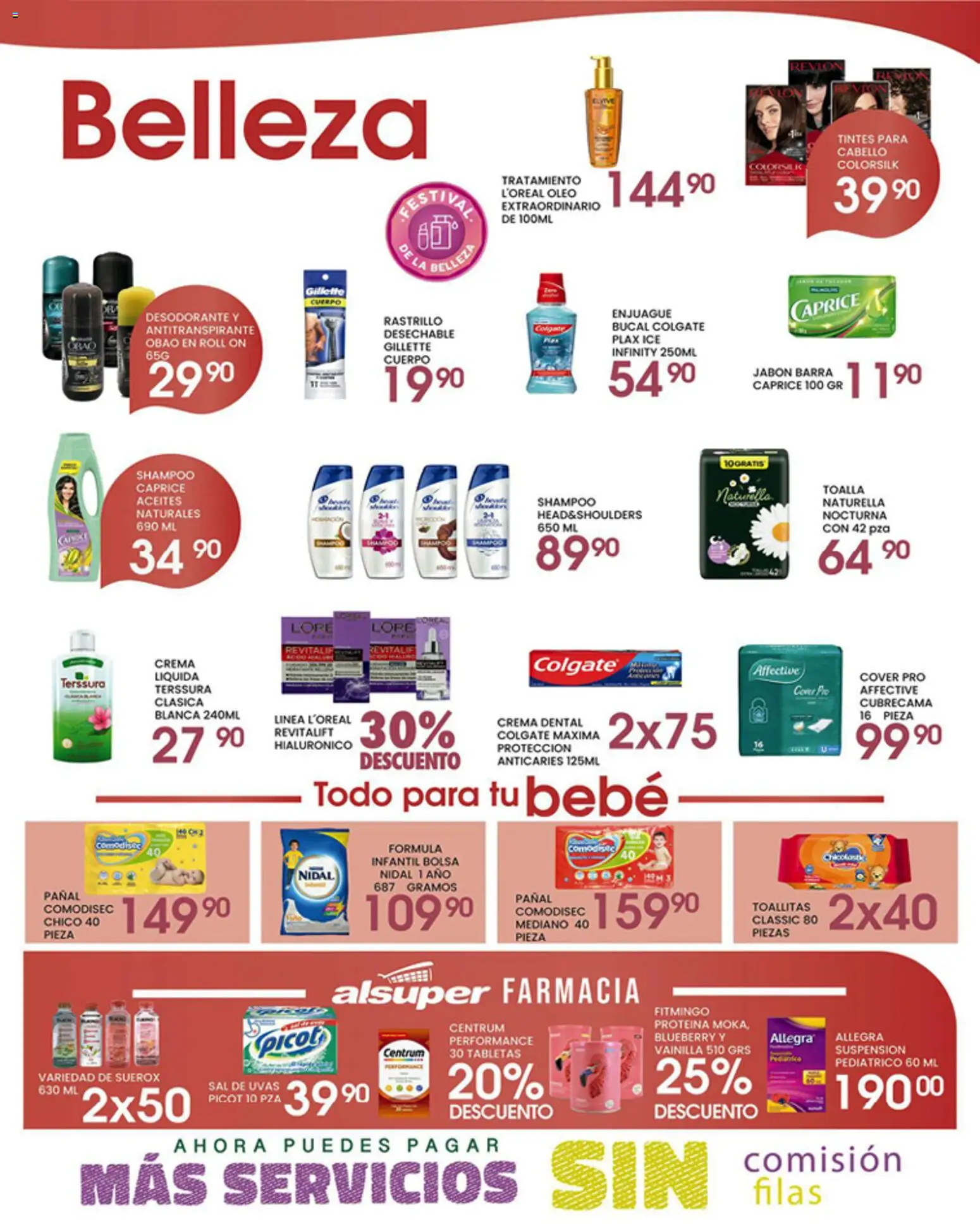 Nuevas ofertas de Alsuper válidas en toda la República Mexicana desde el 17.04.2026. ¡Encuentra las mejores ofertas en Alsuper folleto Zacatecas! | Página: 4 | Productos: Antitranspirante, Serum, Toalla, Barra