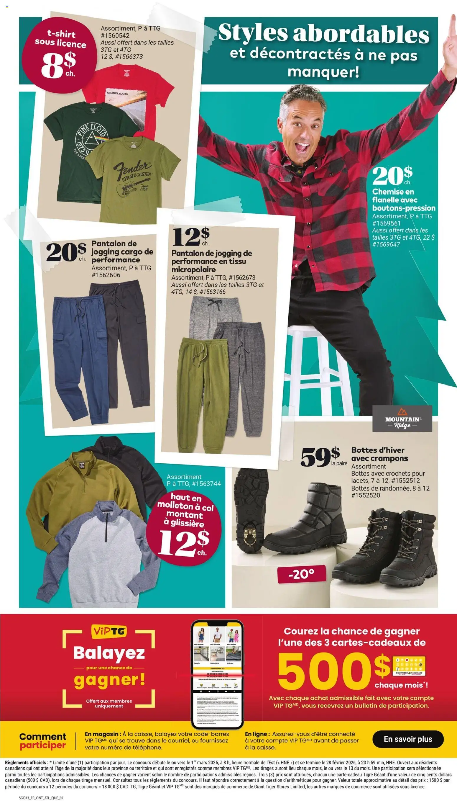Giant Tiger flyer valid from 29.10.2025 | Page: 11 | Products: Boots, Ridge, Shoes, T-shirt