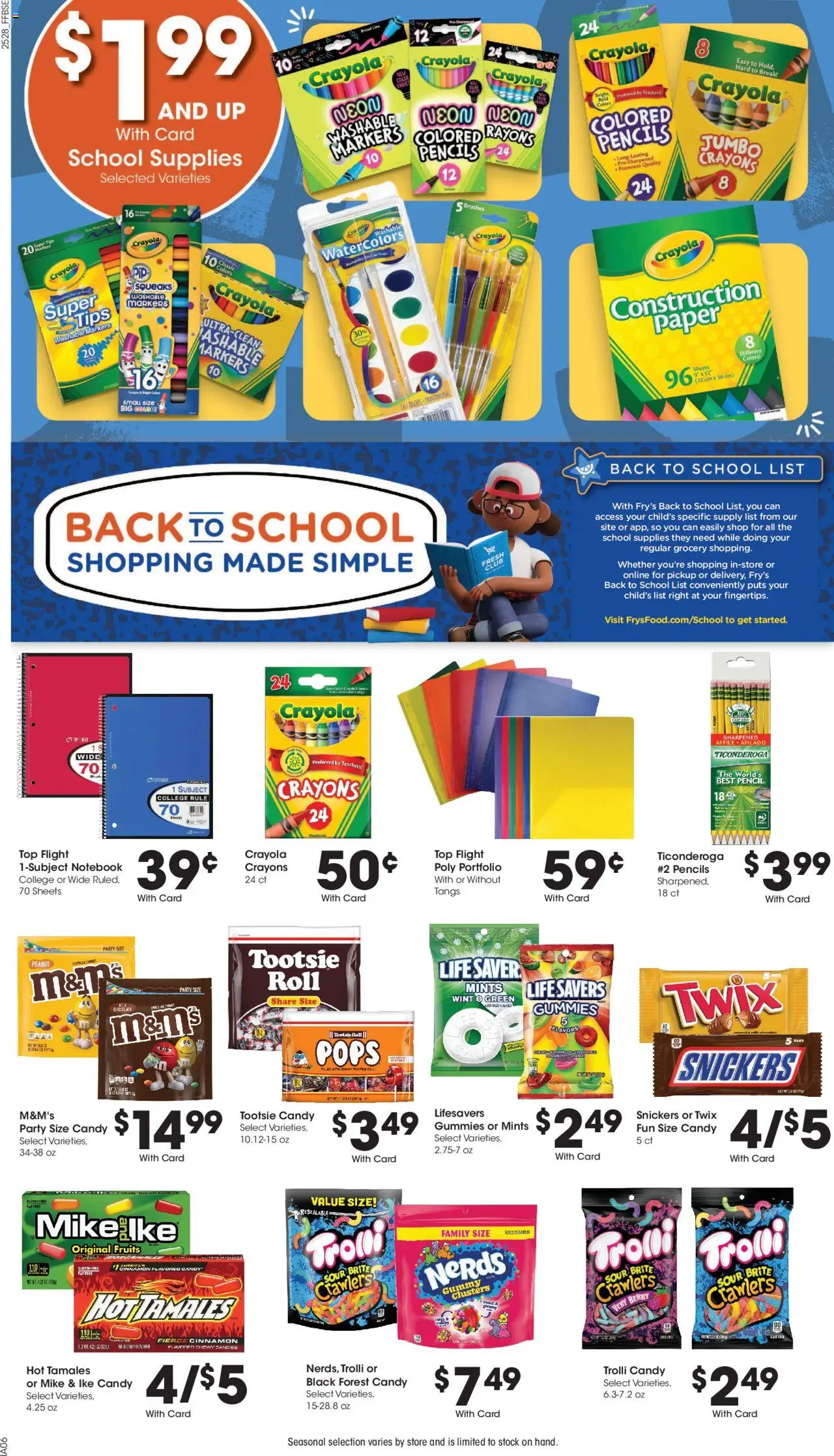 Fry's Food Weekly Ad - valid from 13.08.2025 | Page: 11 | Products: Brushes, Candies, Fruits, Notebook