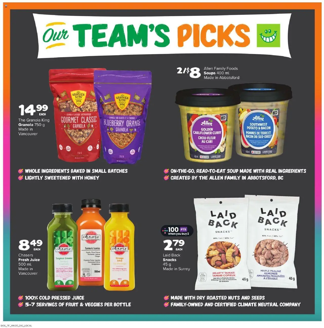Thrifty Foods flyer valid from 11.09.2025 | Page: 16 | Products: Carrot, Nuts, Juice