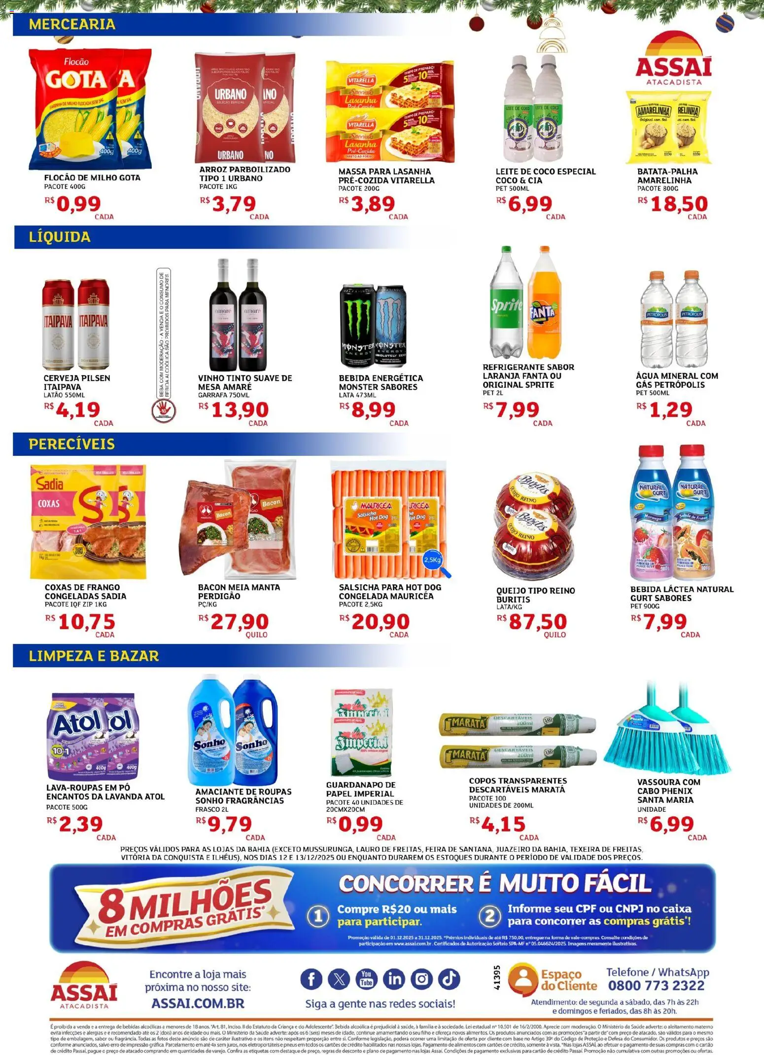 Assaí Atacadista Folheto - válido de 12.12.2025 | Página: 2 | Produtos: Coco, Amaciante de roupas, Bebida, Guardanapo