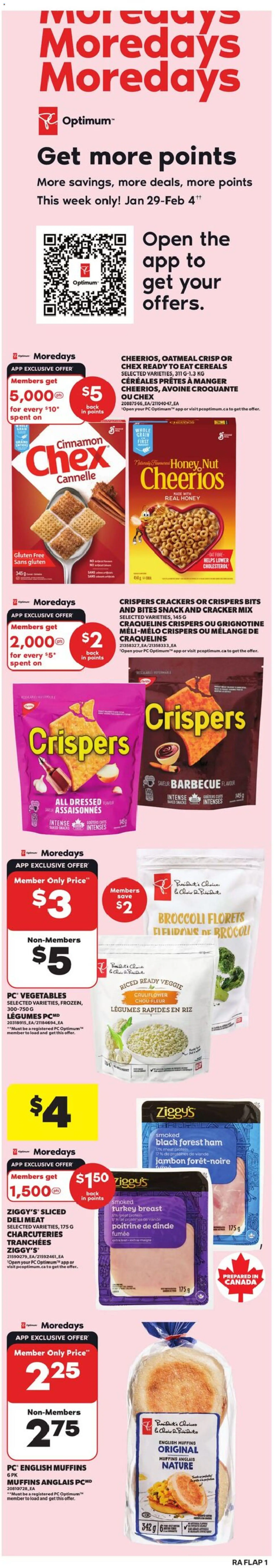 Atlantic Superstore flyer valid from 29.01.2026 | Page: 1 | Products: Cereals, PC, Turkey, Ham