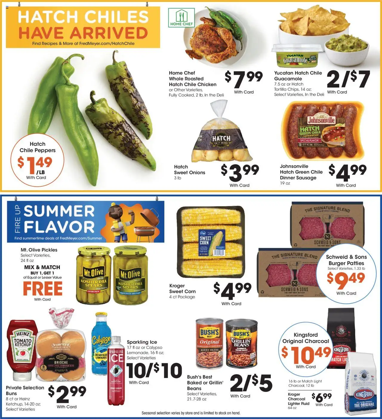 Fred Meyer Weekly Ad - valid from 06.08.2025 | Page: 9 | Products: Peppers, Ketchup, Sausage, Dill