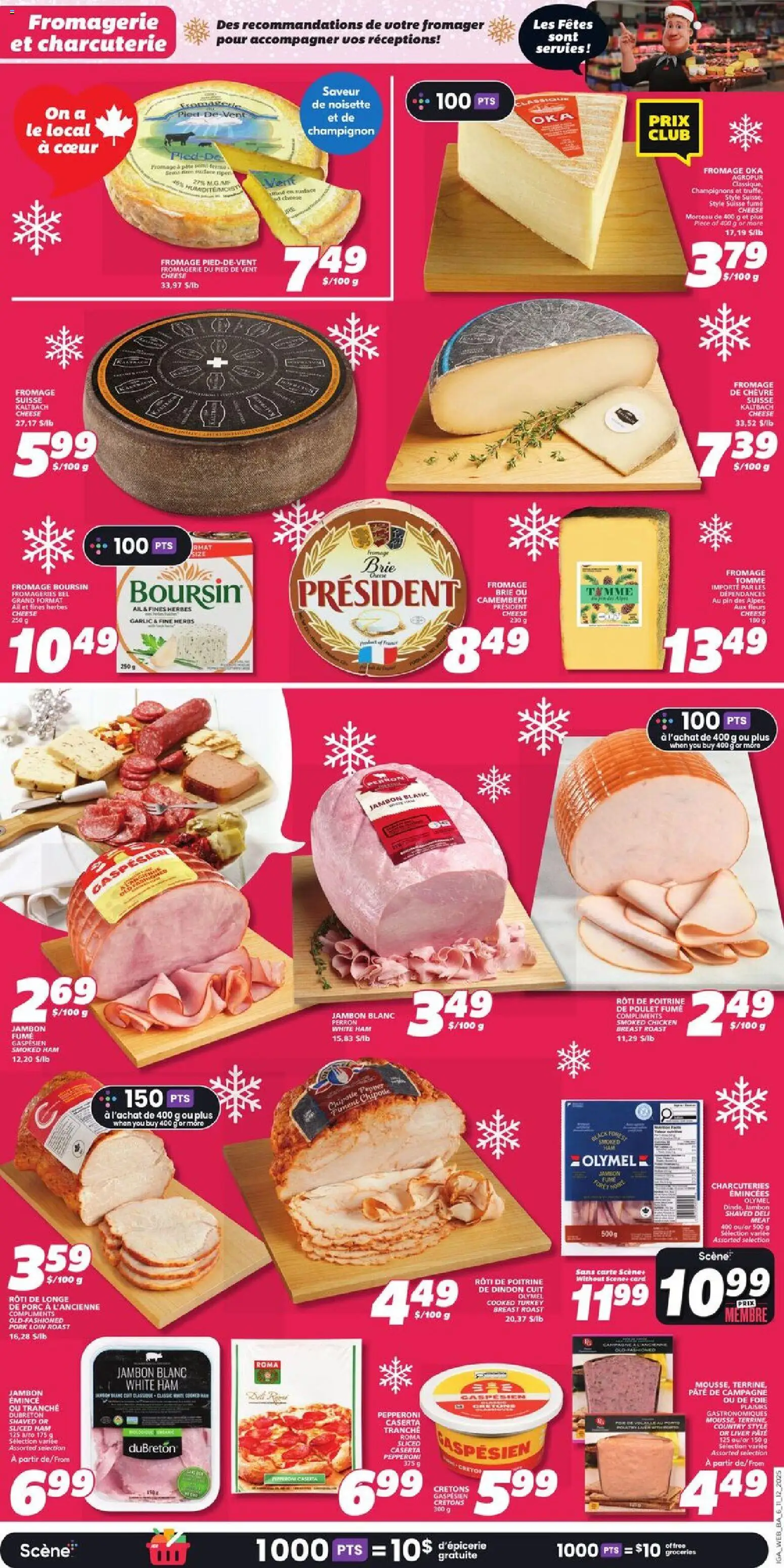 IGA flyer valid from 11.12.2025 | Page: 10 | Products: Cheese, Ham, Chicken, Pork