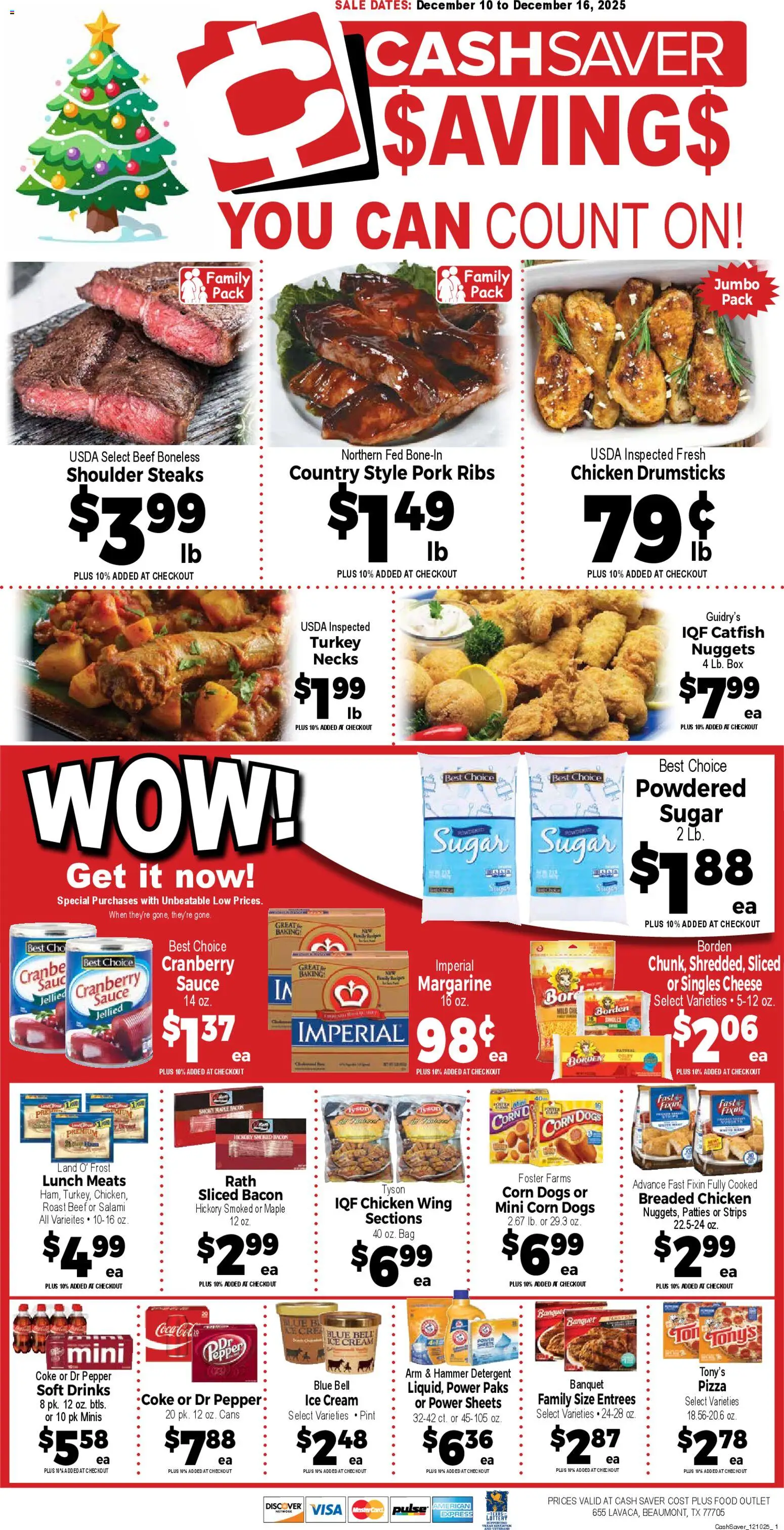 Market Basket Cash Saver - valid from 10.12.2025 | Page: 1 | Products: Hammer, Pizza, Sauce, Bag